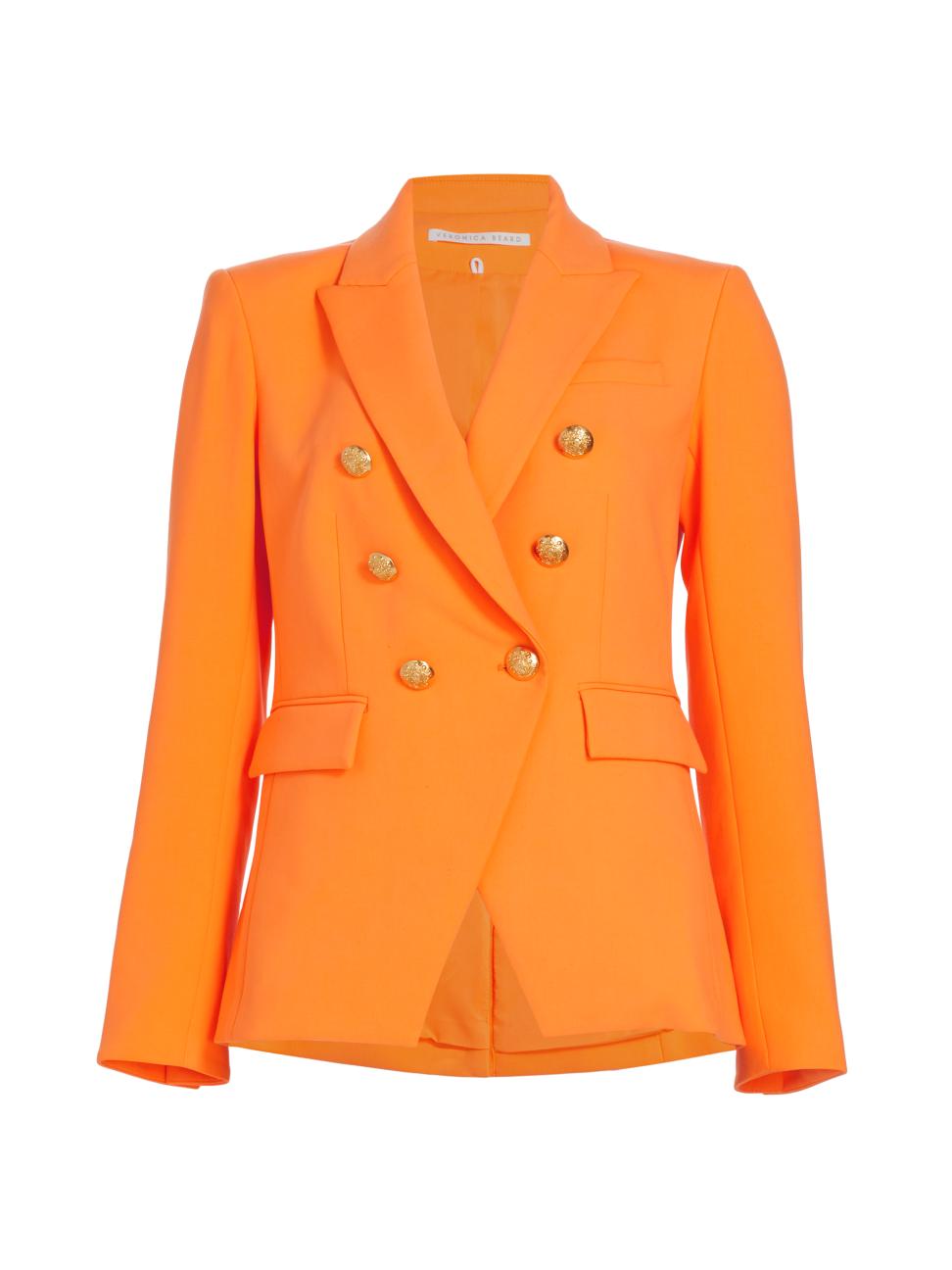 Veronica Beard Miller Dickey Jacket in Neon Orange size 2