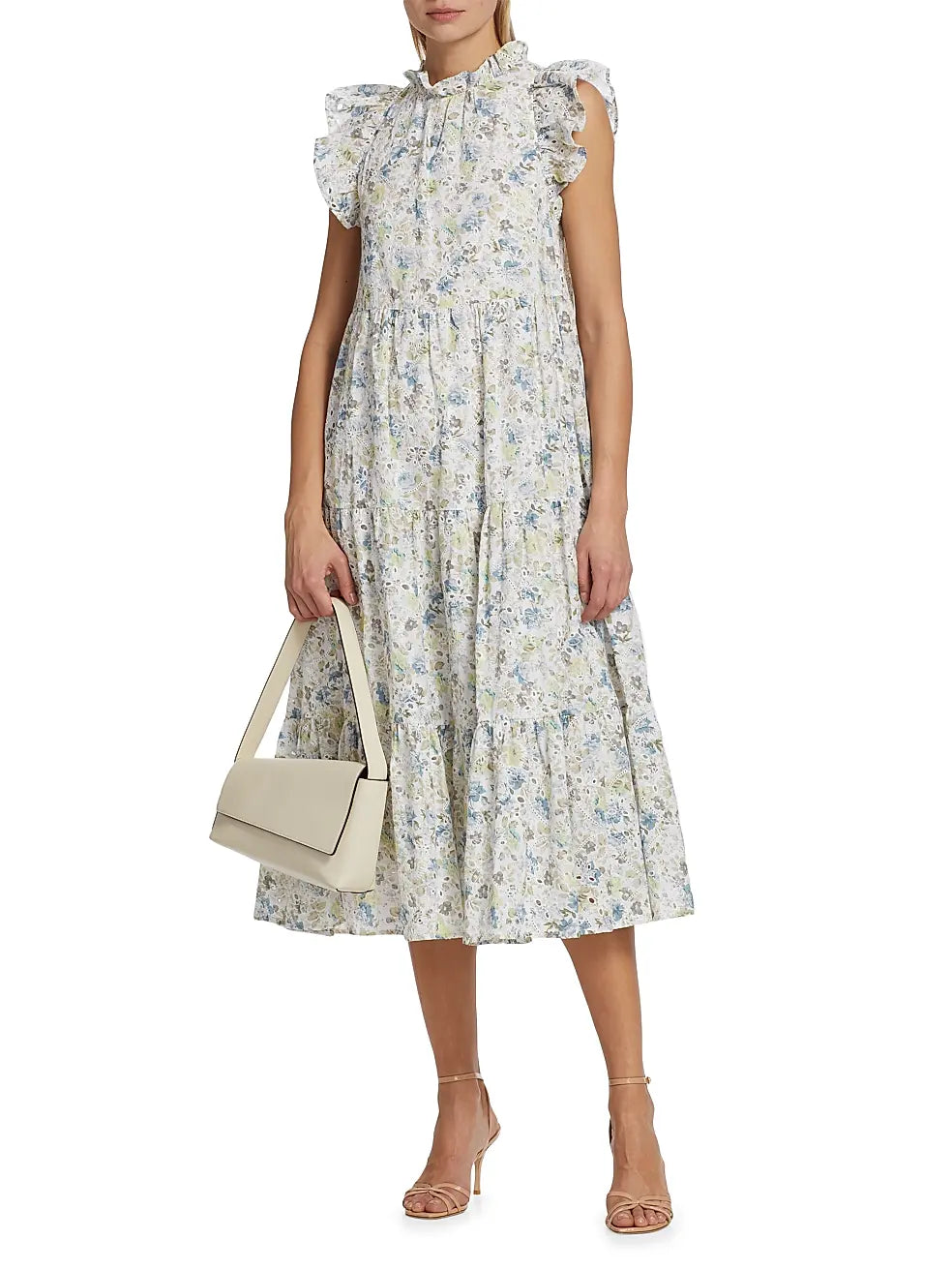 En Saison Eliza Floral Tiered Midi Dress size M