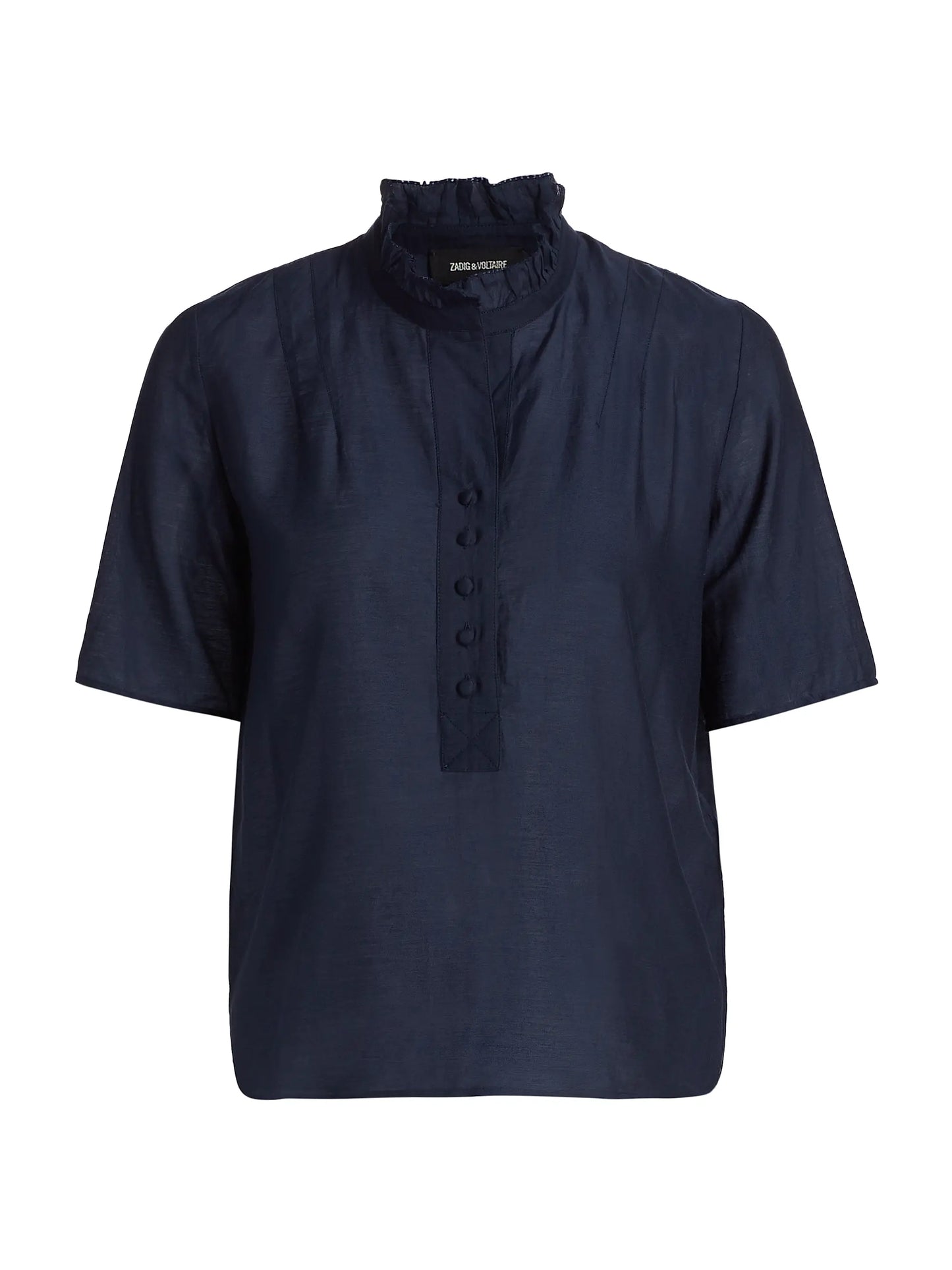 Zadig and Voltaire Topher Tomboy Blouse in Encre Navy Blue size S