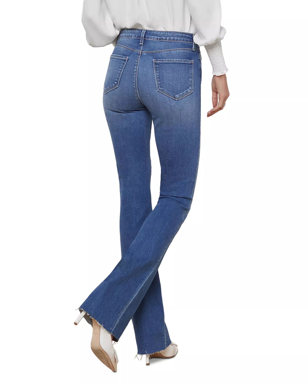L'Agence Ruth High Rise Straight Jeans in Cambridge Wash size 26