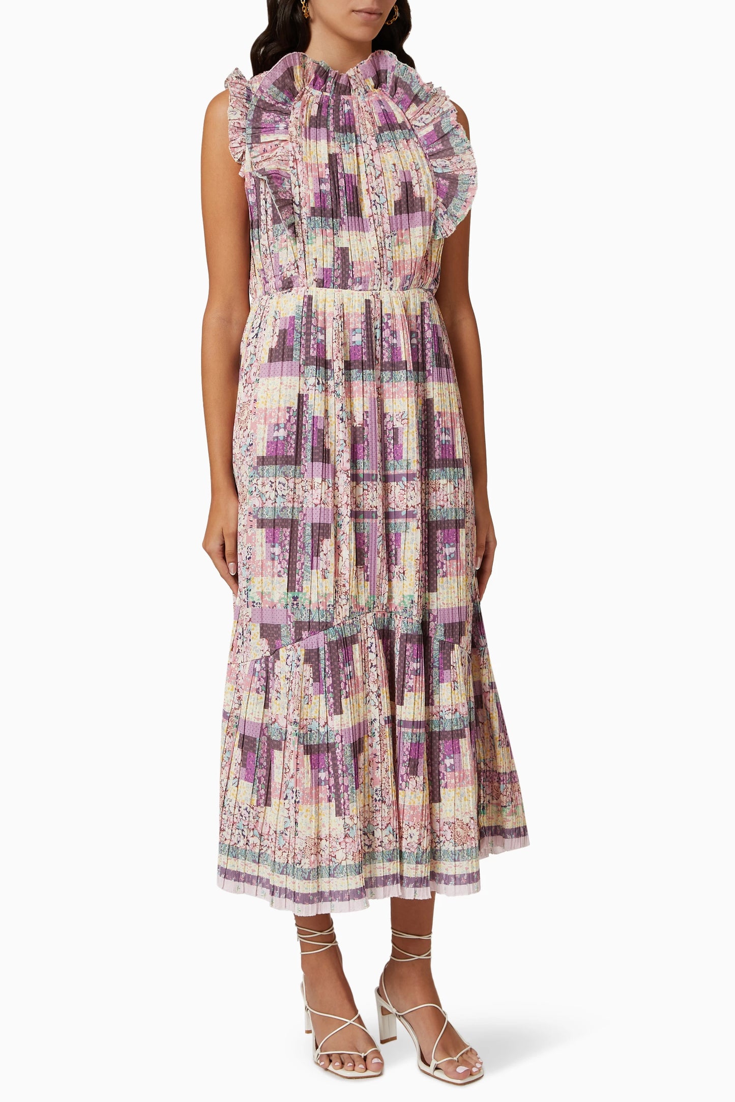 Sea New York Naya Pleated Maxi Dress size M