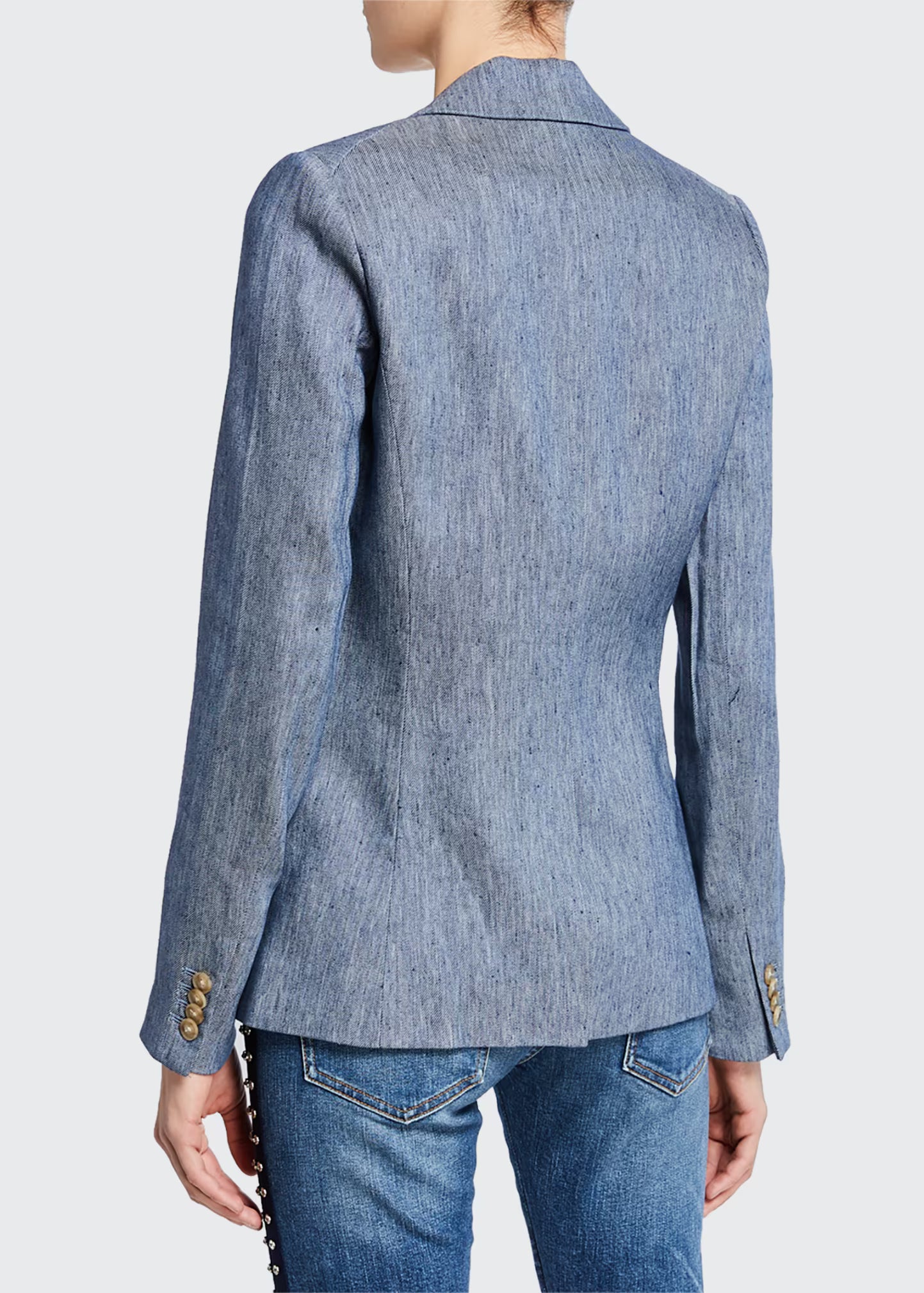 Veronica Beard One-Button Cutaway Jacket Blazer in Blue size 2