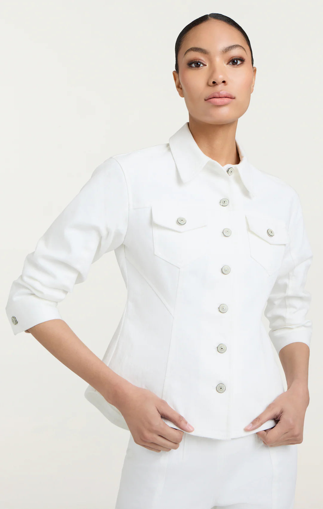 Cinq a Sept Cream Scrunched Canyon Jacket size 6