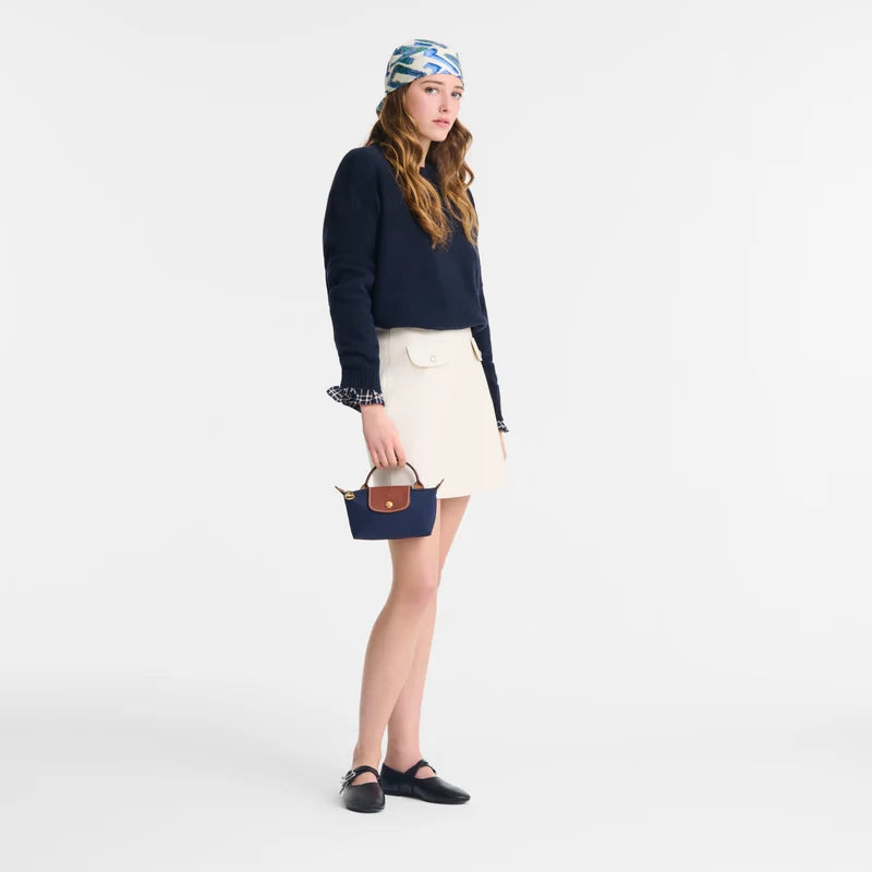 Longchamp Le Pliage Original Pouch with Handle Navy