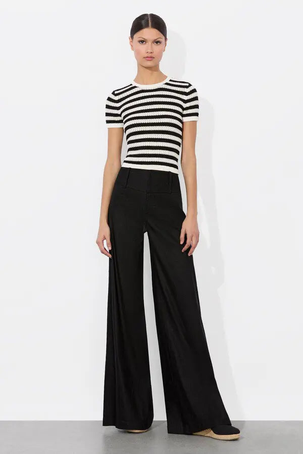 Alice + Olivia Ciara Striped Pullover Knit Top size M