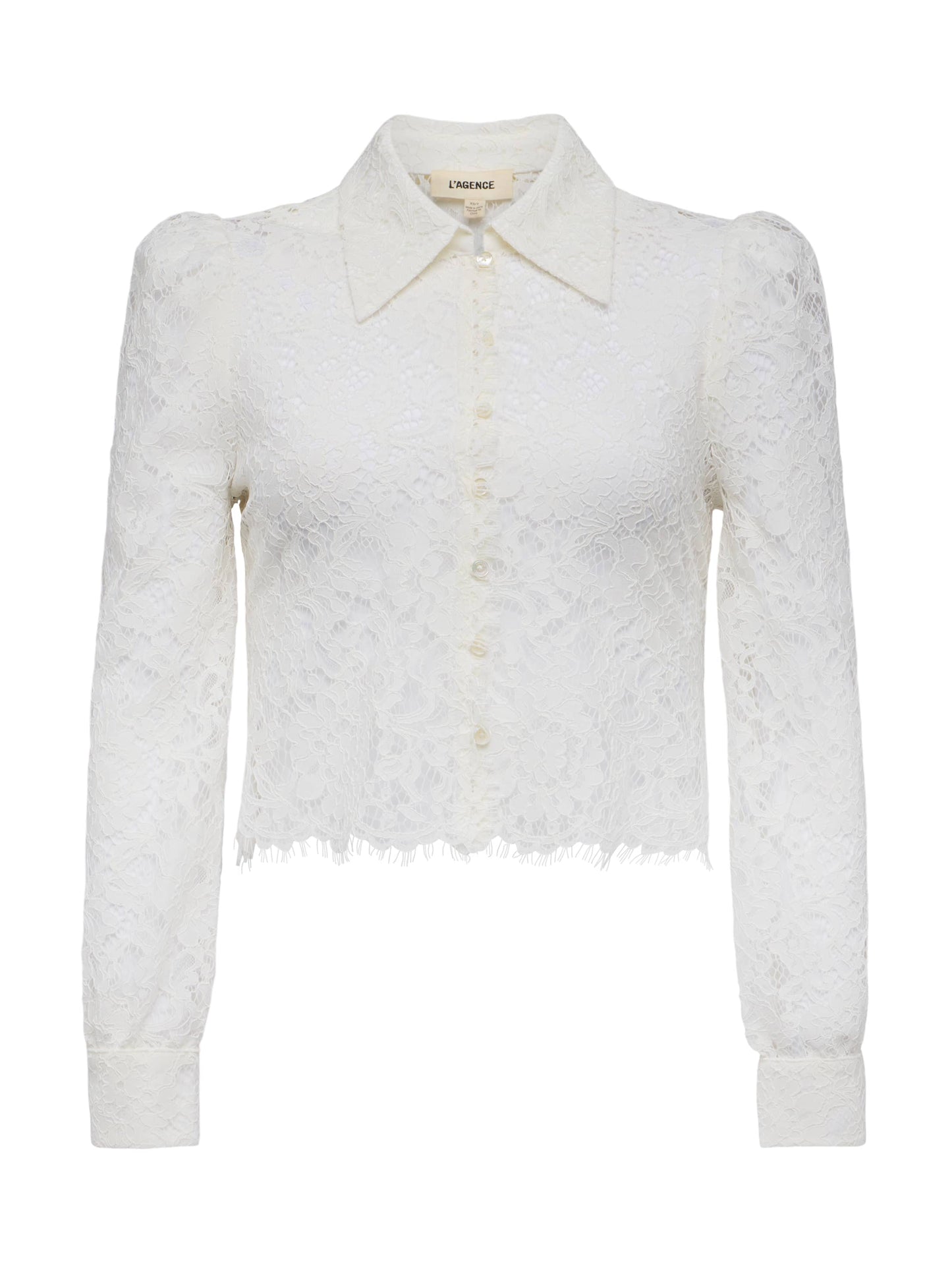 L'Agence Anita Lace Blouse in Ivory size XS