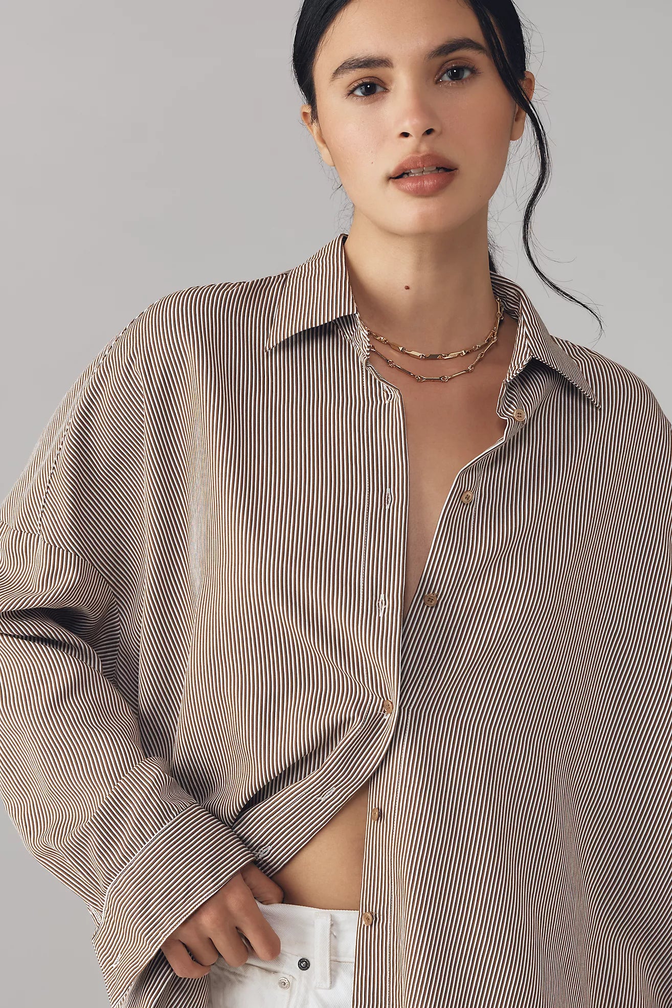 Agolde Roux Boxy Button Down Shirt size XS