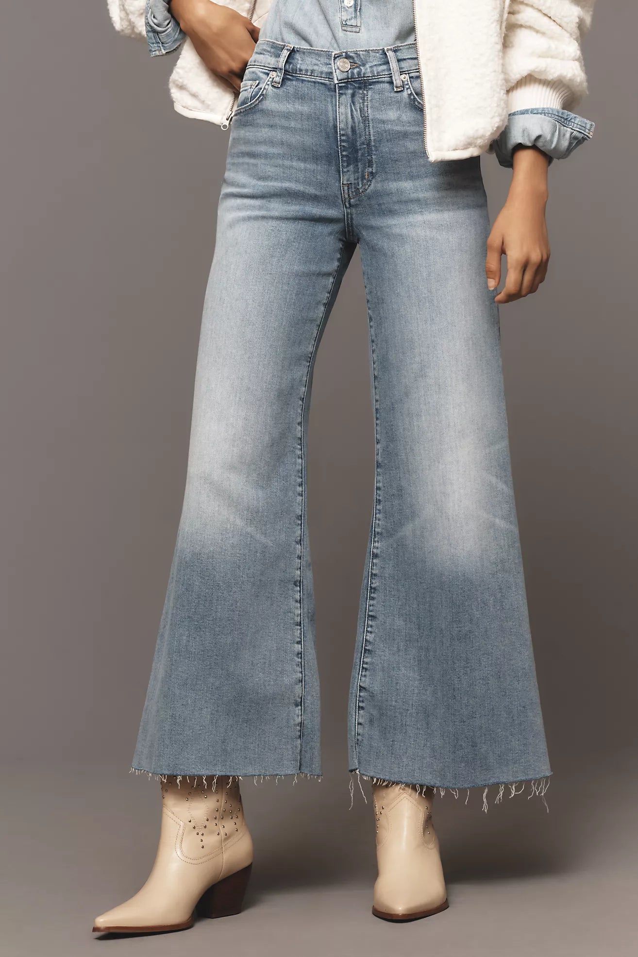 Frame Le Palazzo Crop Wide Leg Jeans size 27