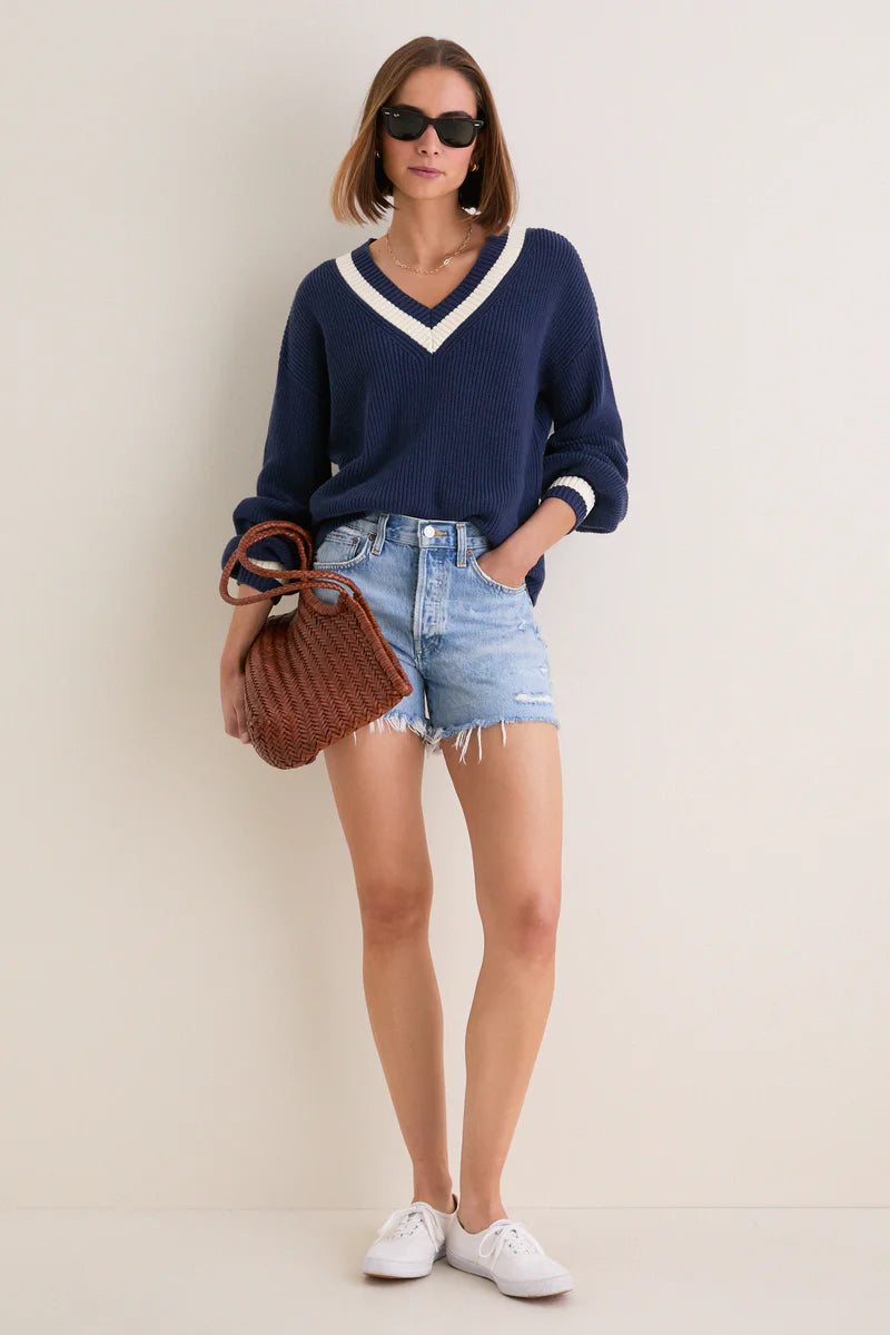 Tuckernuck Black Ashe V Neck Sweater size S