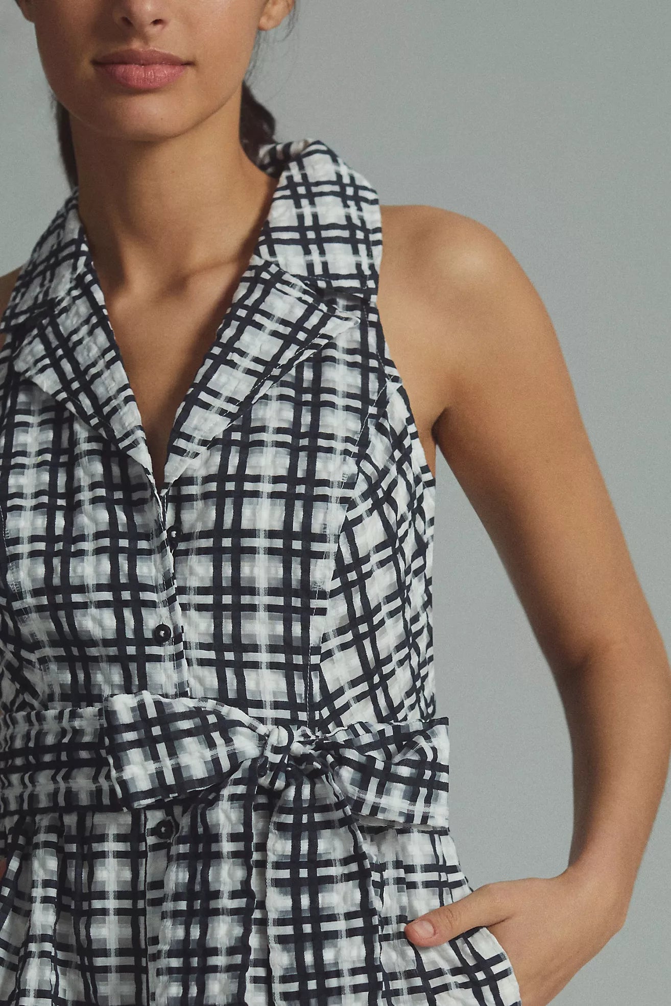 Maeve Plaid Mini Flounce Dress size 0