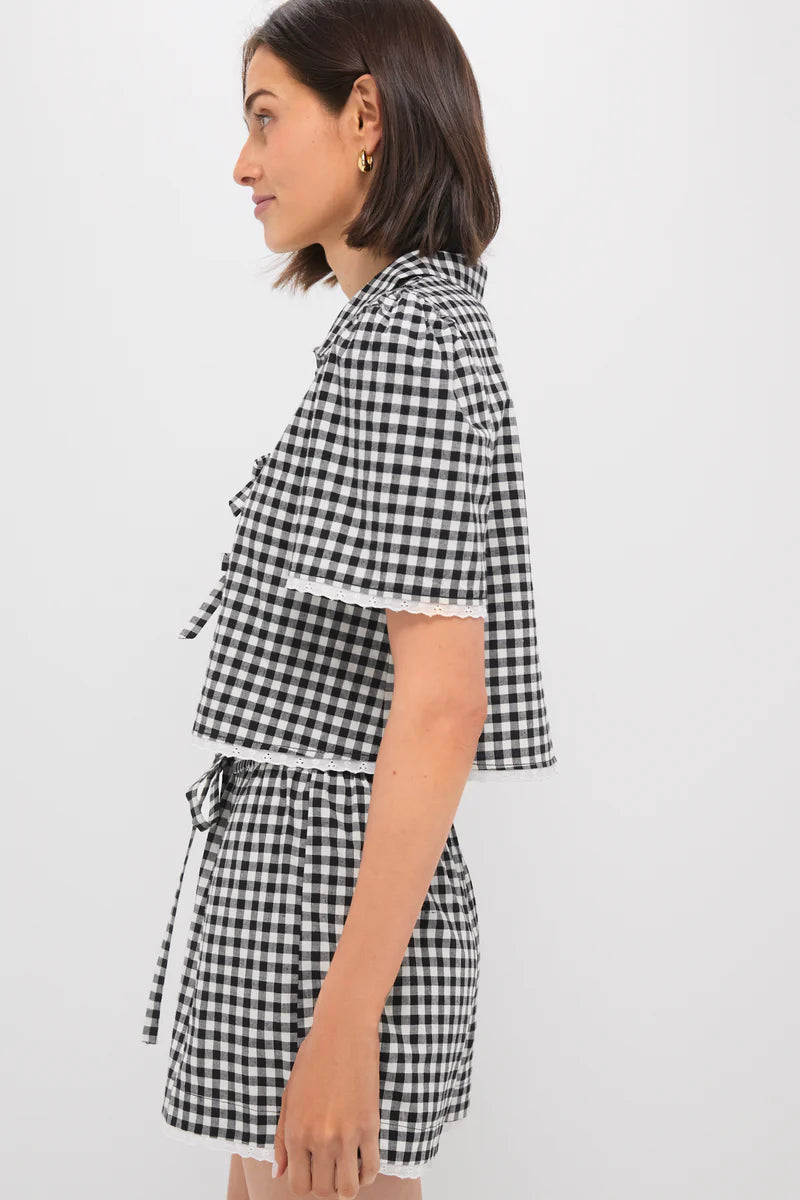 Louise Black Gingham Hanna Set size XS