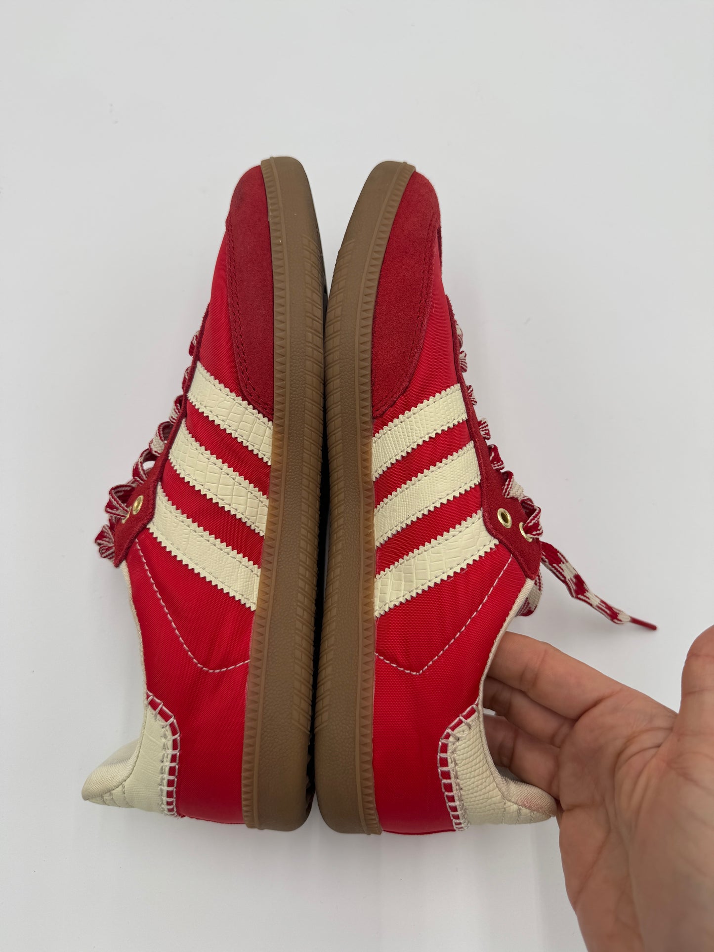 Adidas x Wales Bonner Red White Sambas Sneakers size 8 MEN'S