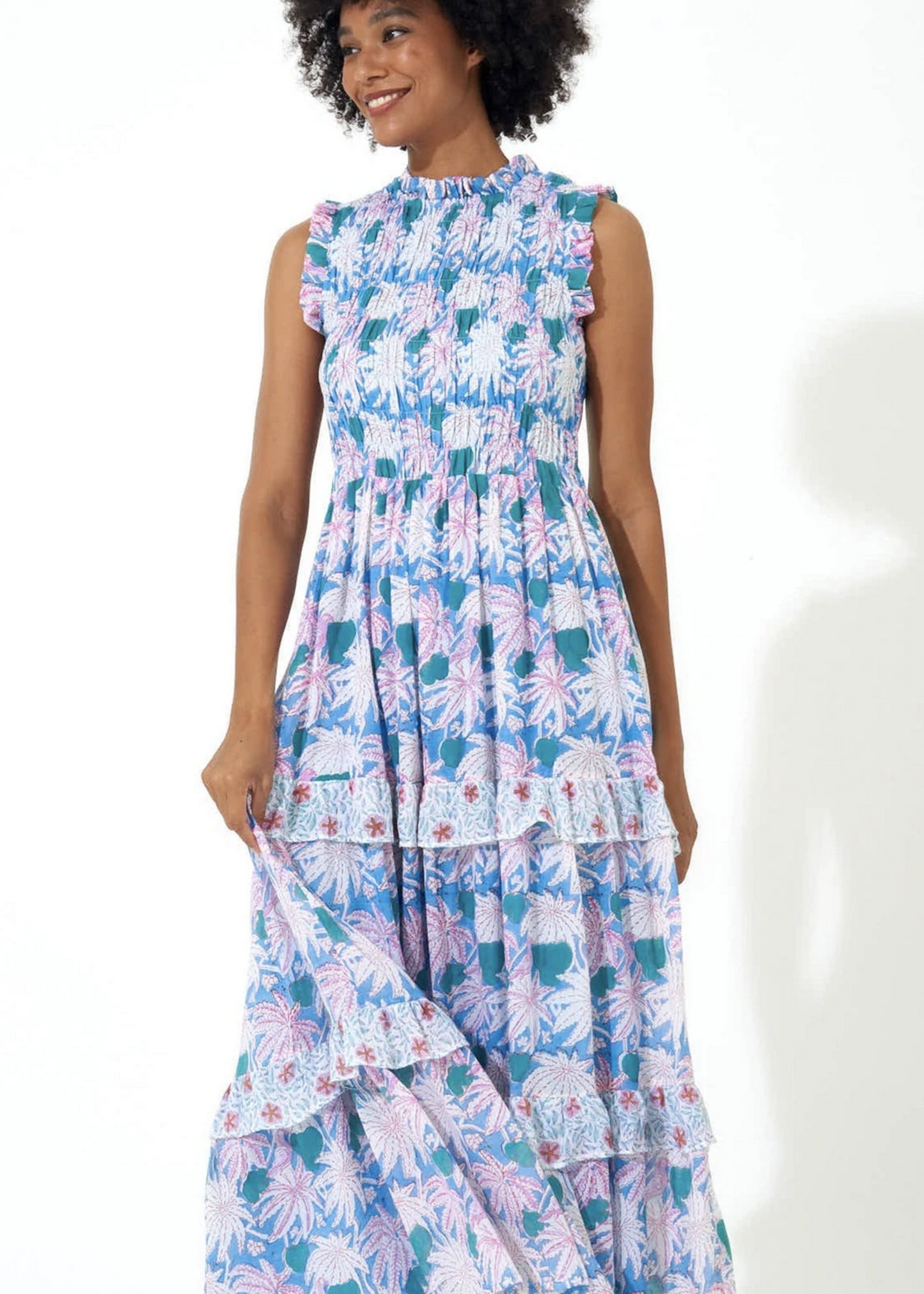 Oliphant Smocked Maxi Dress size XS