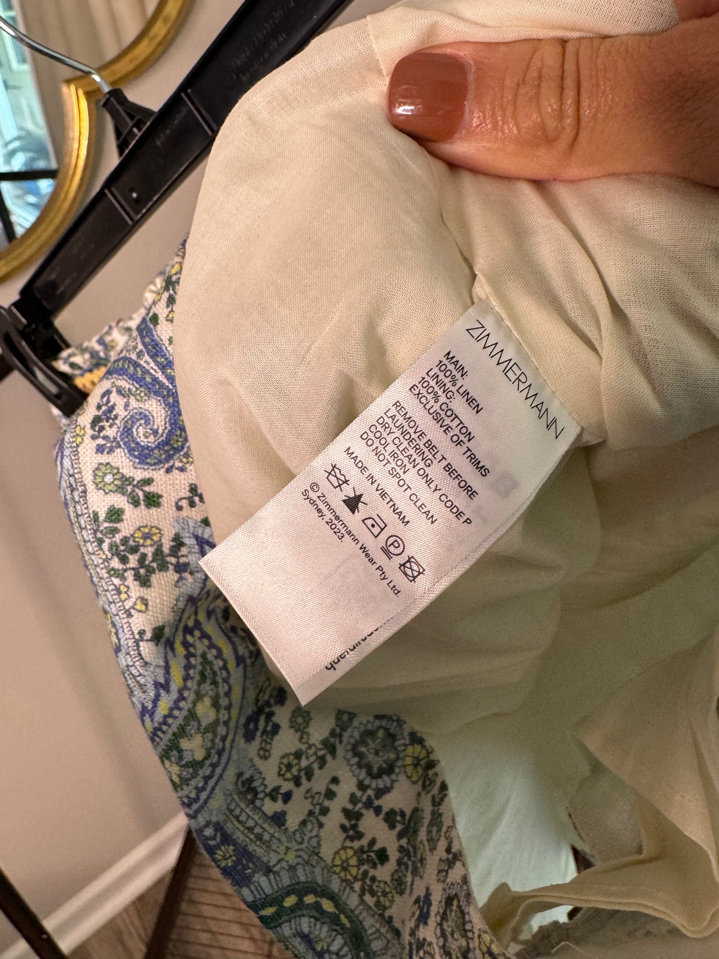 ZIMMERMANN Ottis Pintuck Shorts size 0P (2P)