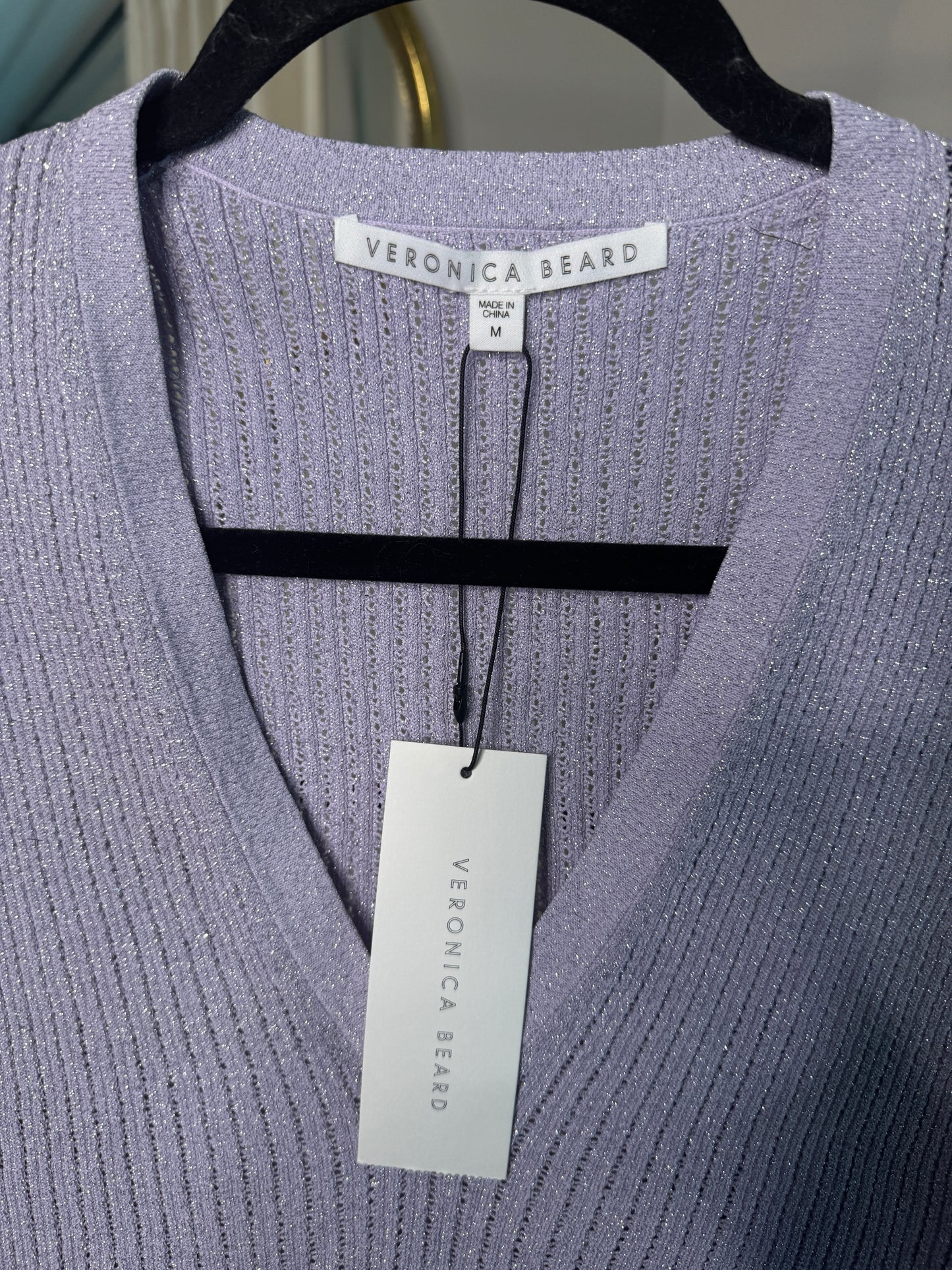 Veronica Beard Sid Knit Top size M