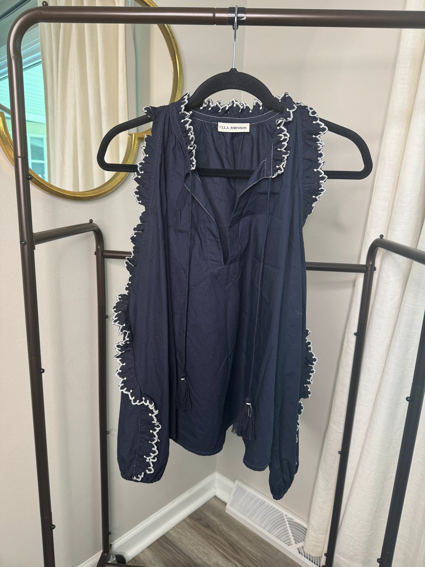 Ulla Johnson Amandine Navy Top size 2