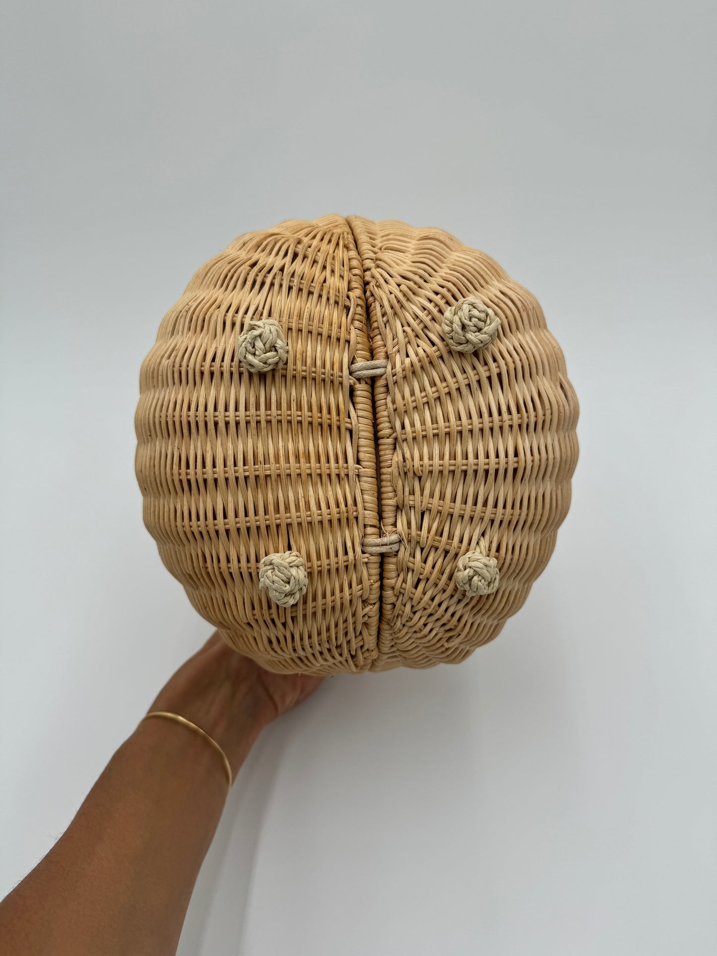 CULT GAIA Millie Rattan Top Handle Bag