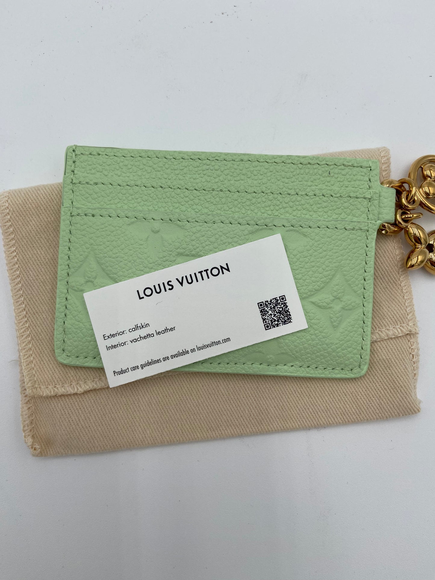 Louis Vuitton Charms Card Holder in Spring Green