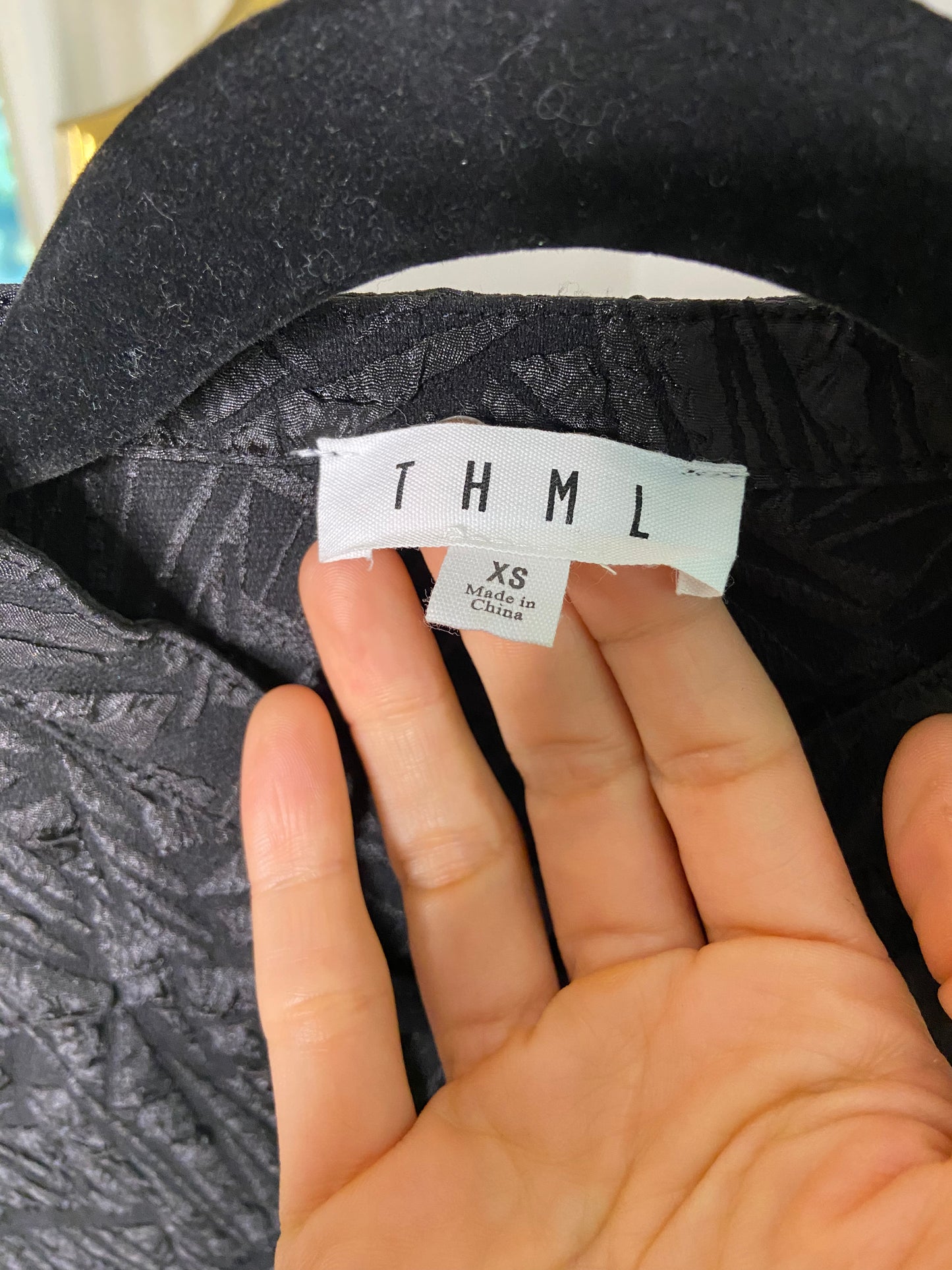THML Black Textured Top size XS