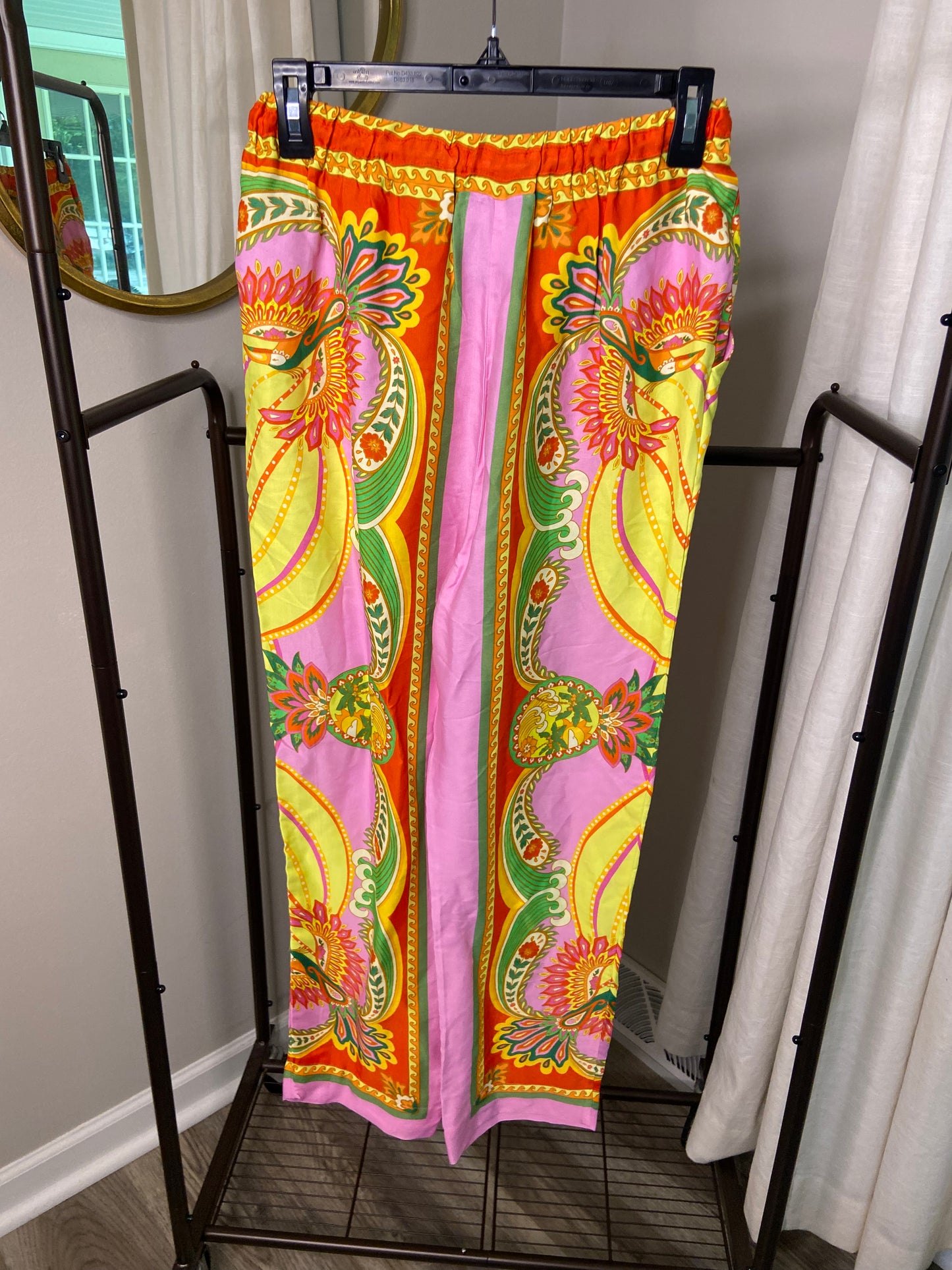 Farm Rio Beach Toucans Scarf Pants size S