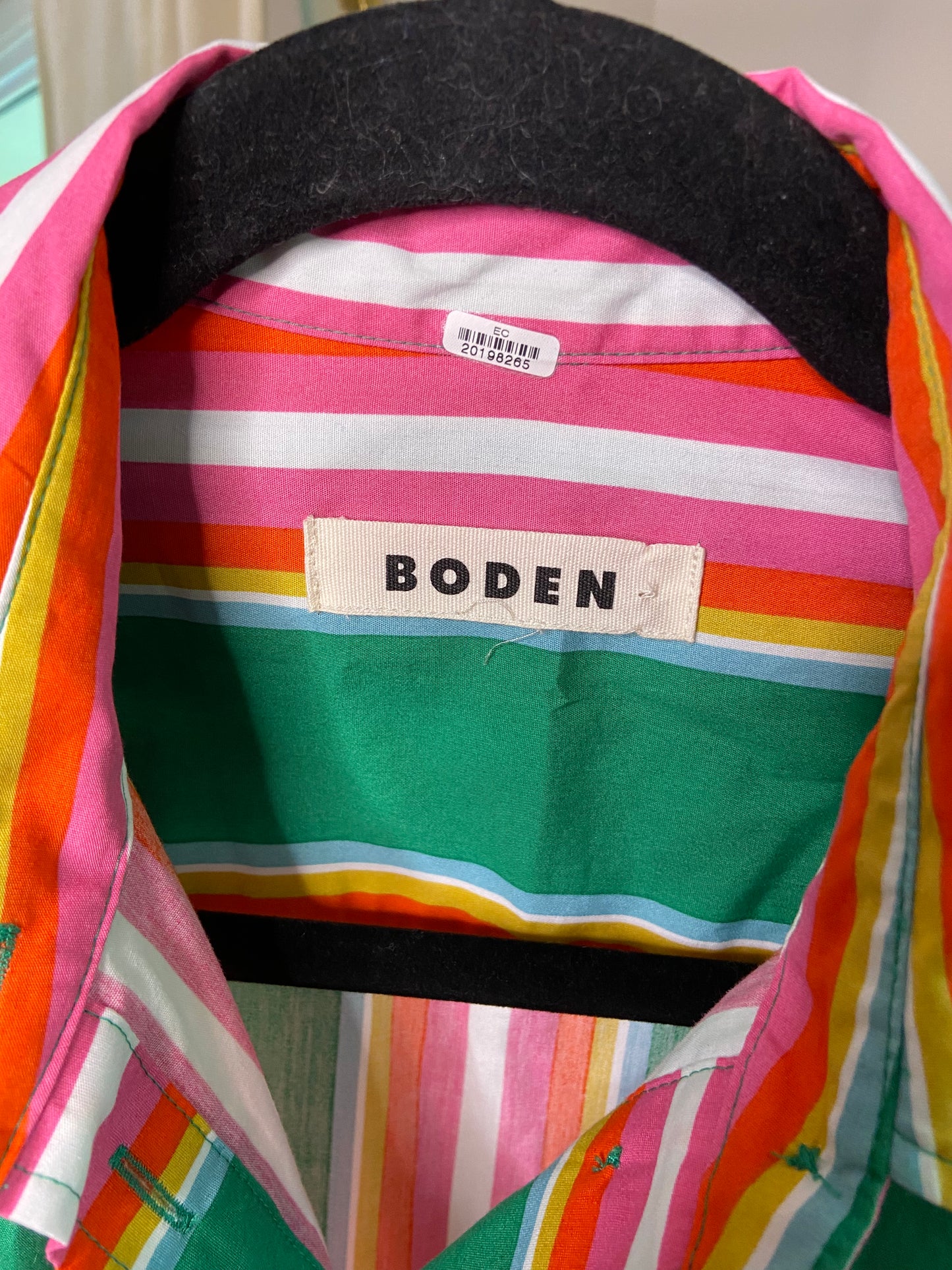 Boden Multicolor Stripe Shirt Dress size 4
