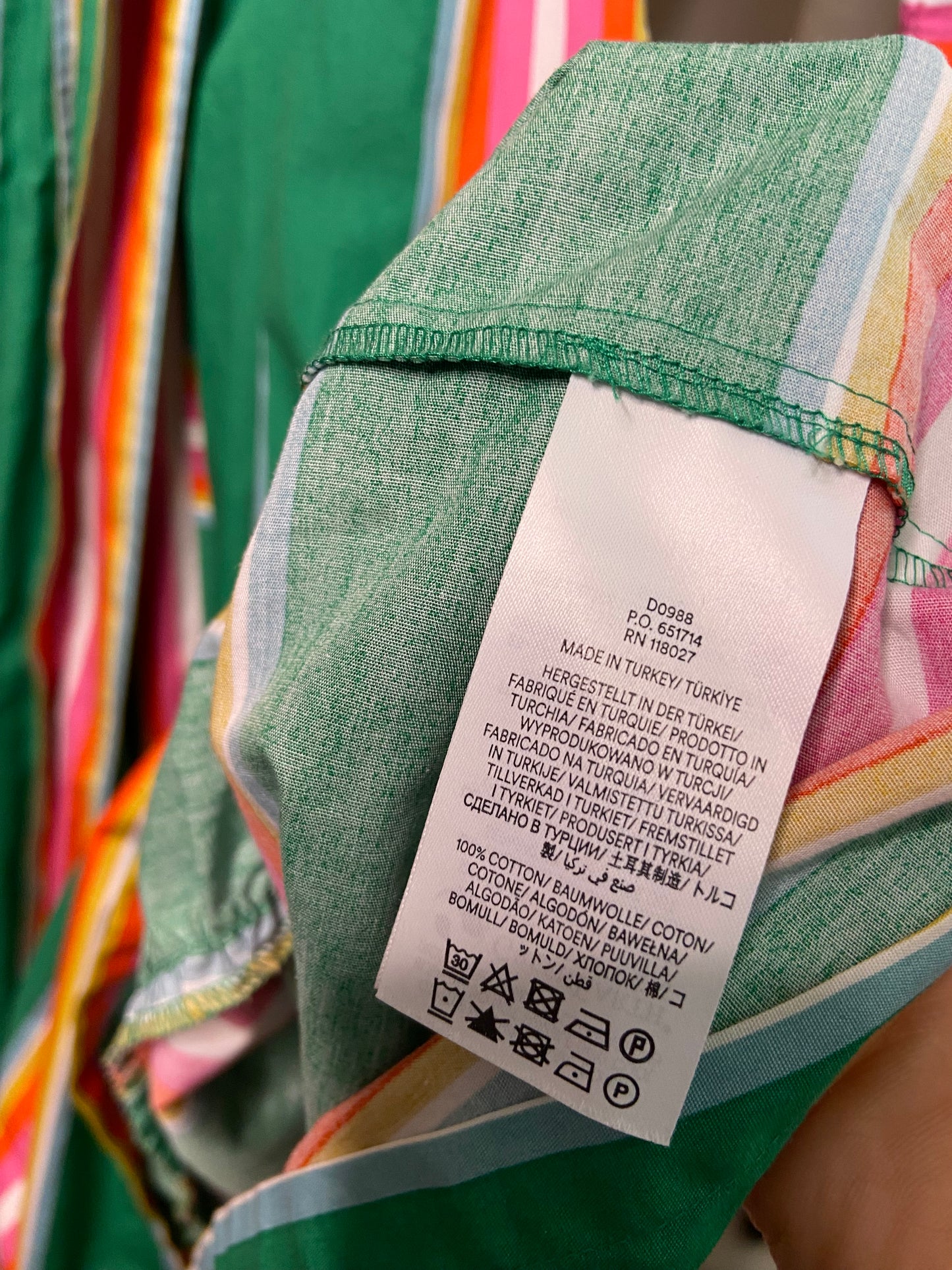 Boden Multicolor Stripe Shirt Dress size 4