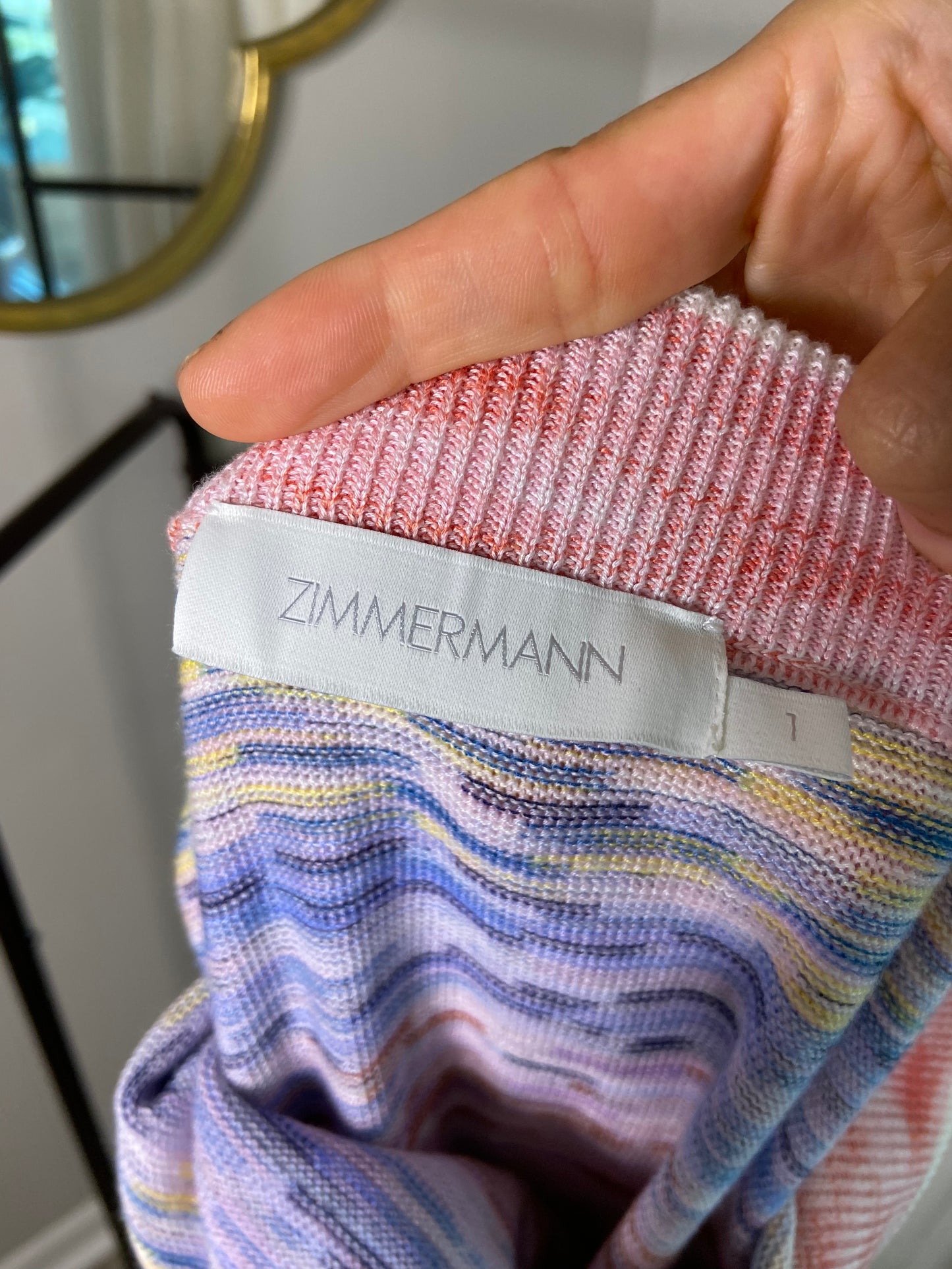Zimmermann Raie Marl Midi Skirt size US 6