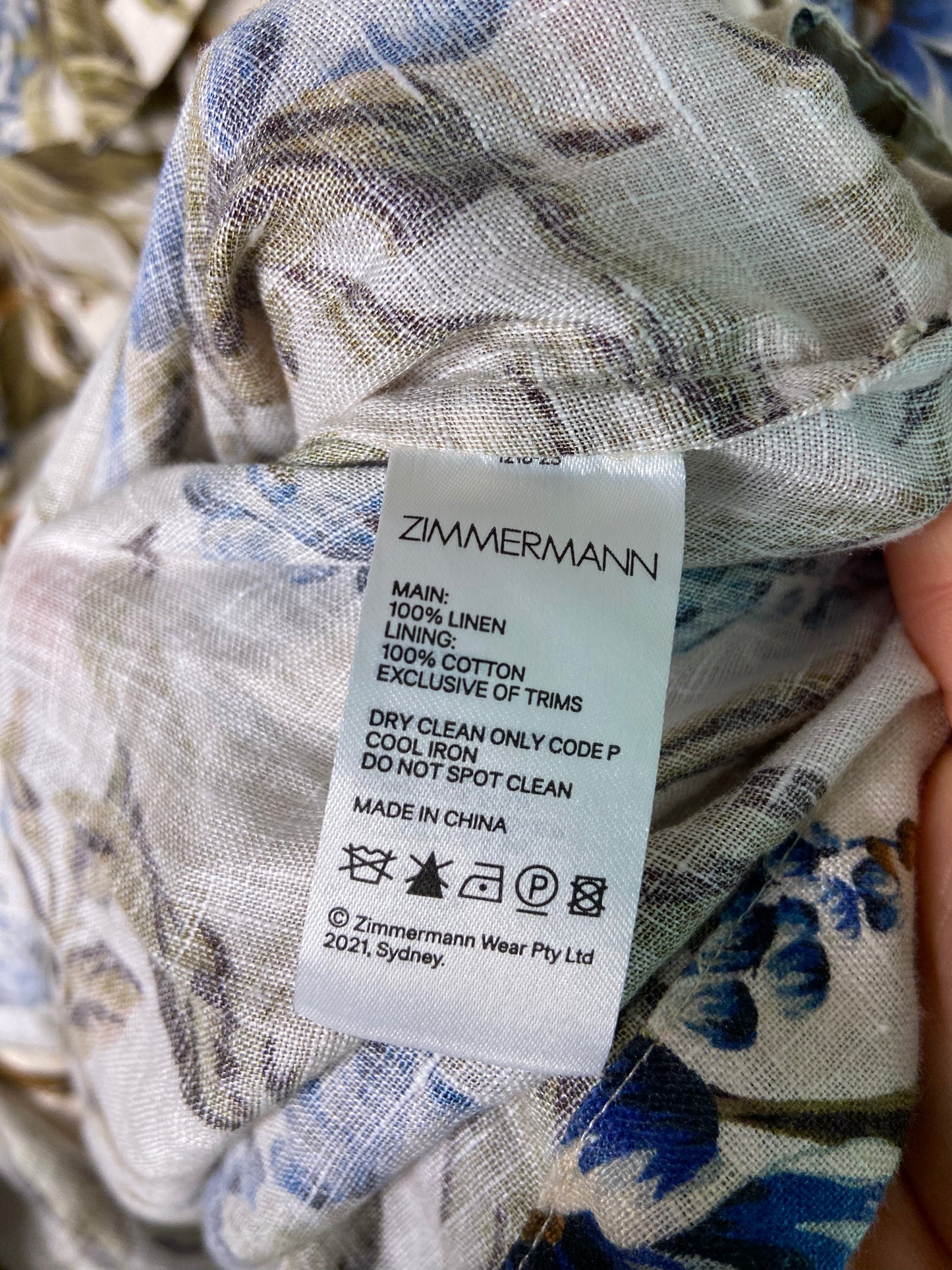 Zimmermann Aliane Roll Cuff Playsuit in Linen size US 6