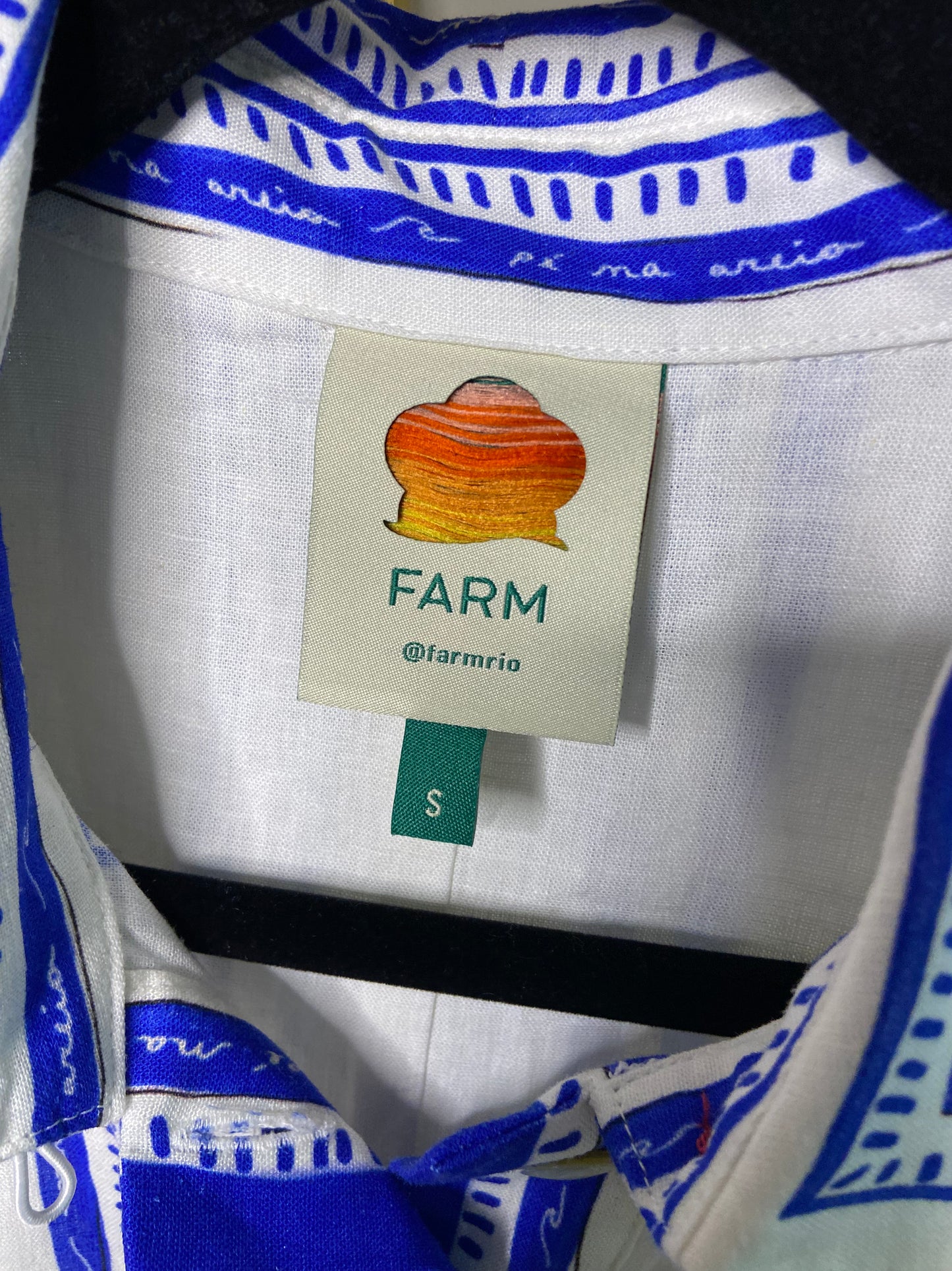 Farm Rio Tropical Destination Cotton-blend Shirt Dress size S