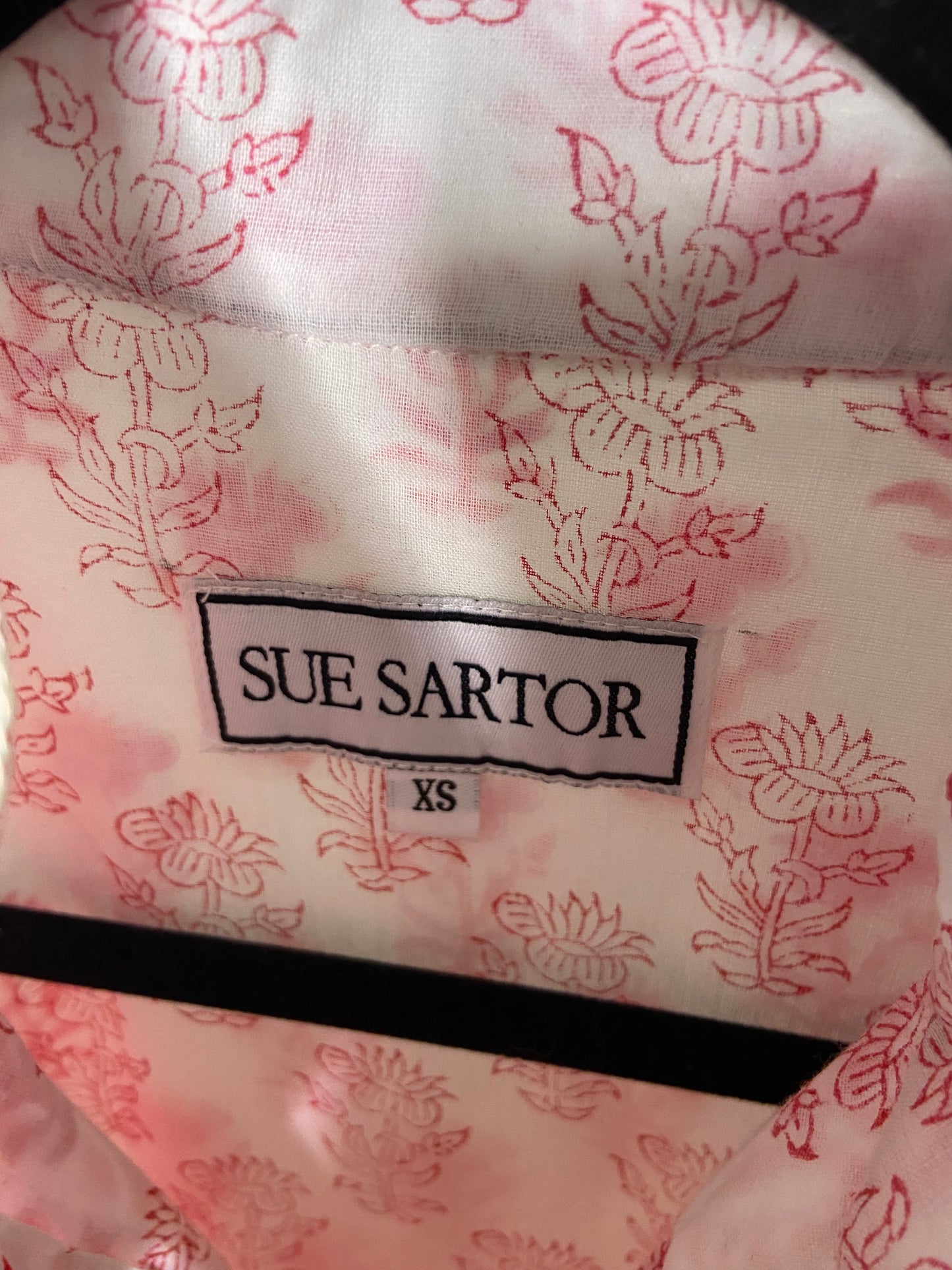 Sue Sartor Tiered Pink Maxi Dress size XS