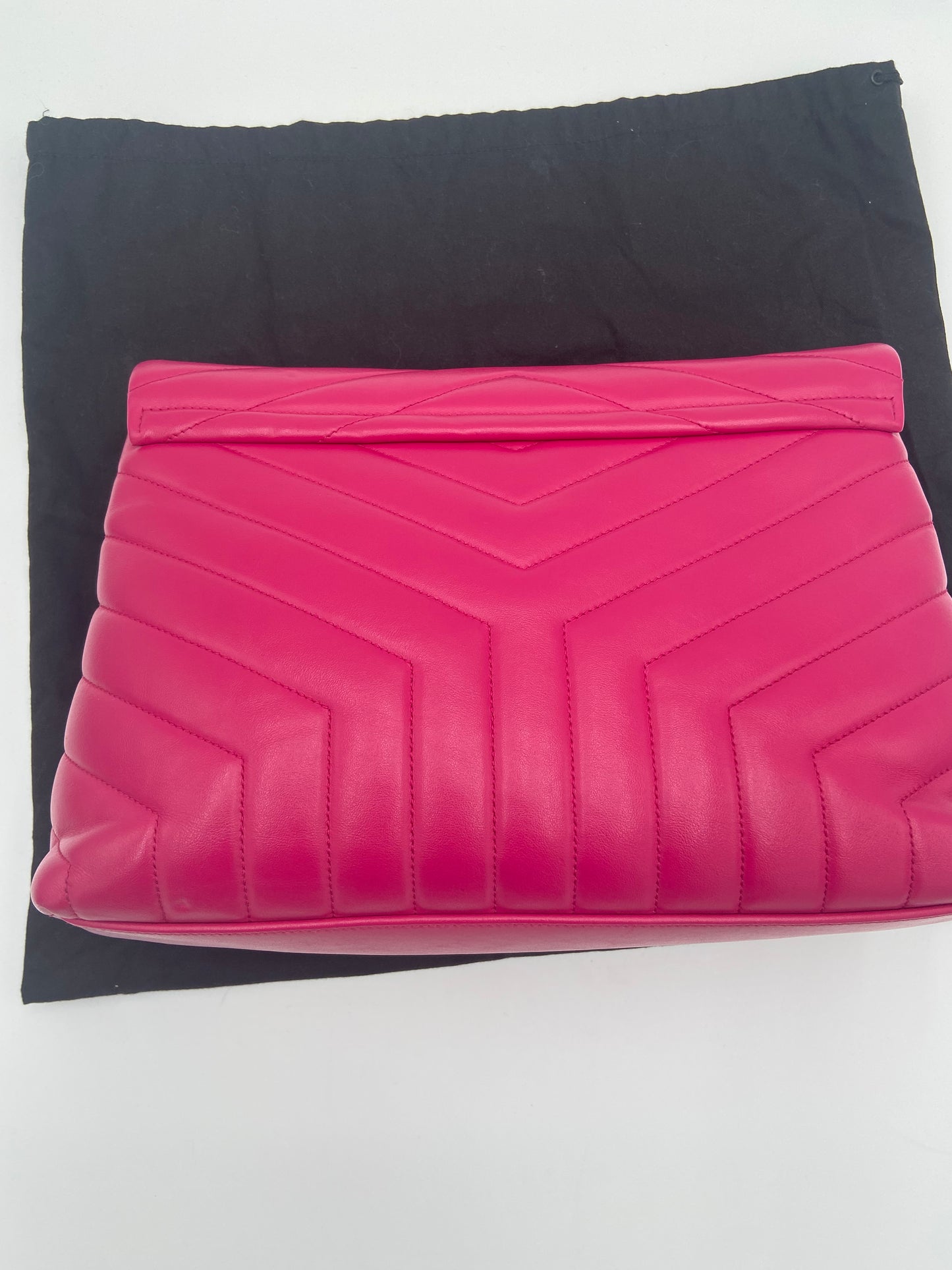 YSL Medium Loulou Calfskin Leather Shoulder Bag - Pink