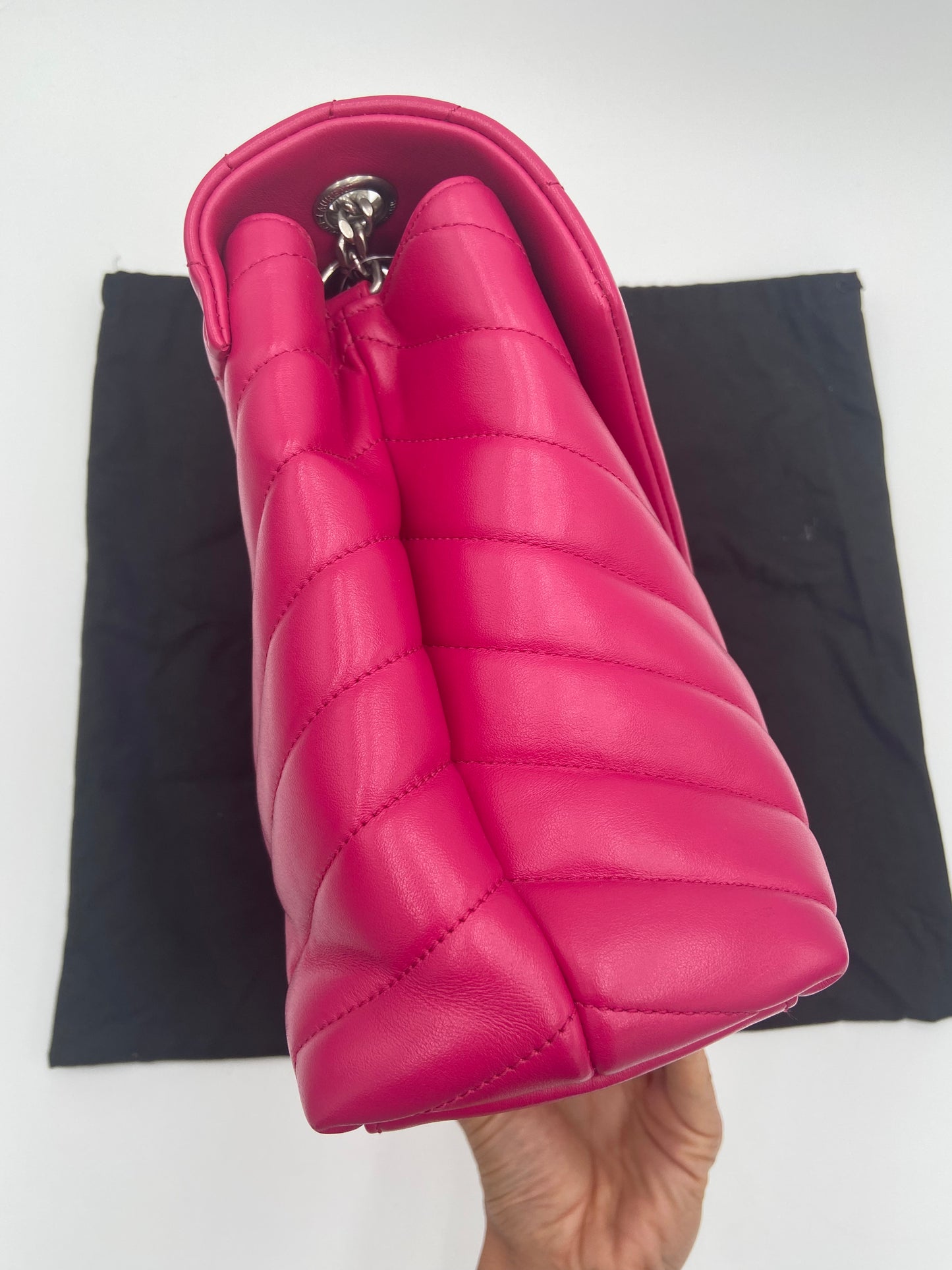 YSL Medium Loulou Calfskin Leather Shoulder Bag - Pink
