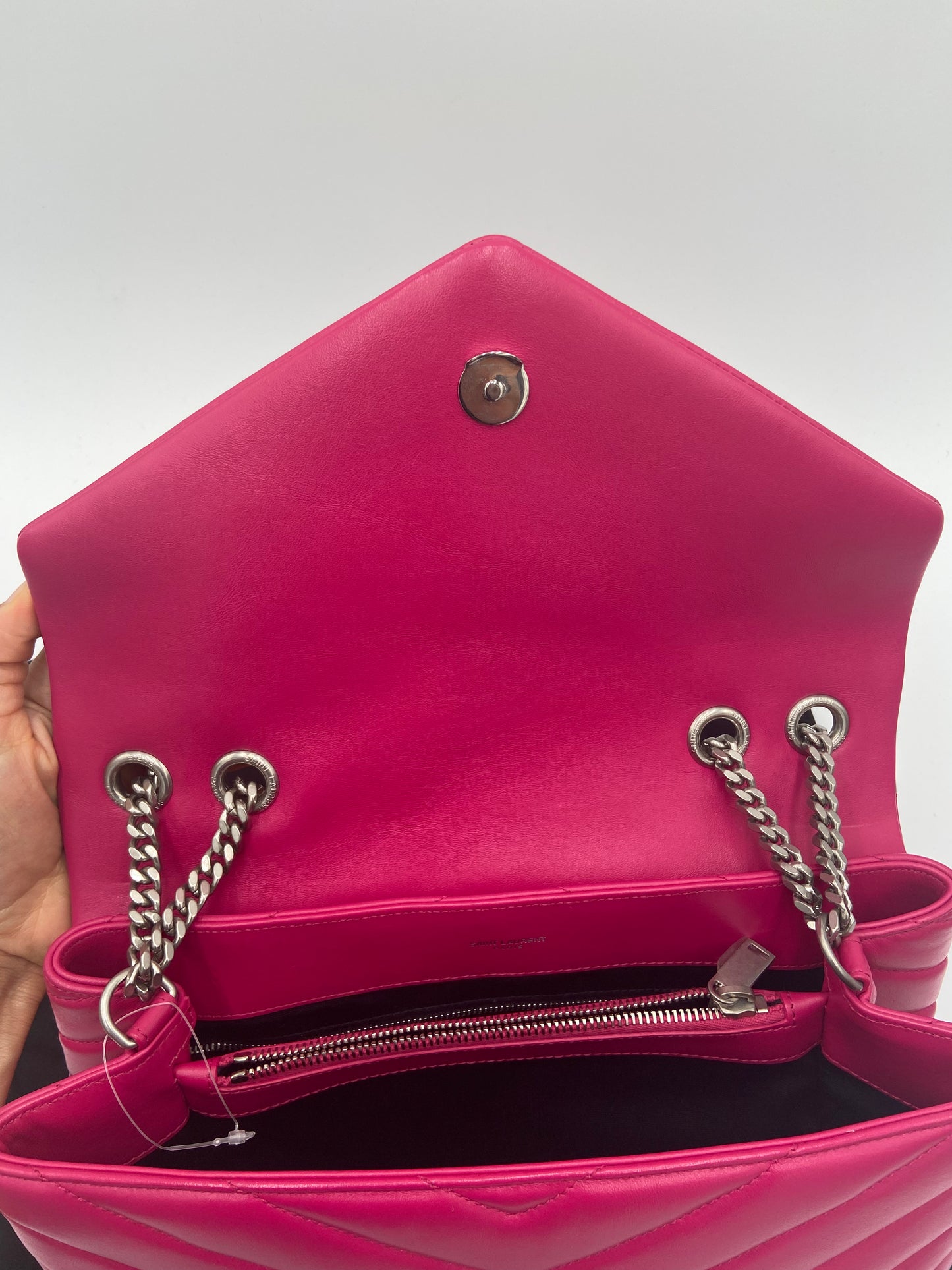 YSL Medium Loulou Calfskin Leather Shoulder Bag - Pink