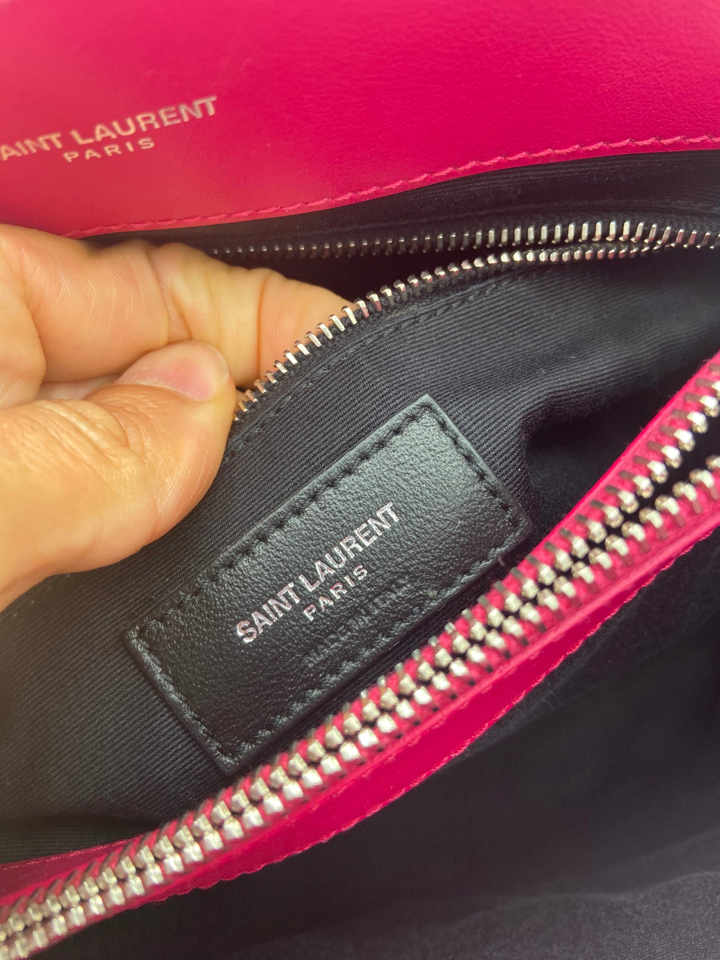 YSL Medium Loulou Calfskin Leather Shoulder Bag - Pink
