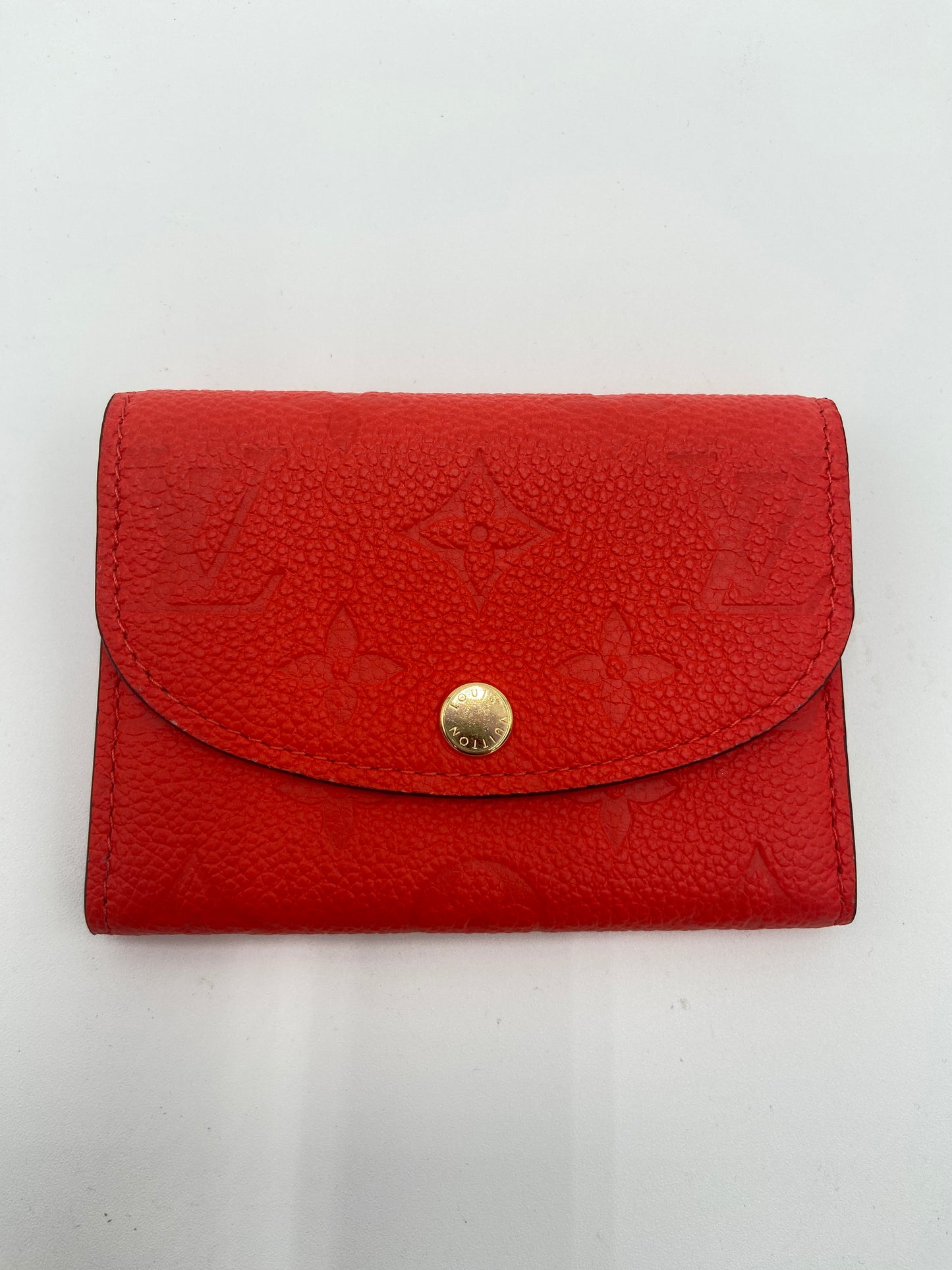 Louis Vuitton Rosalie Coin Purse Empreinte Leather Cherry
