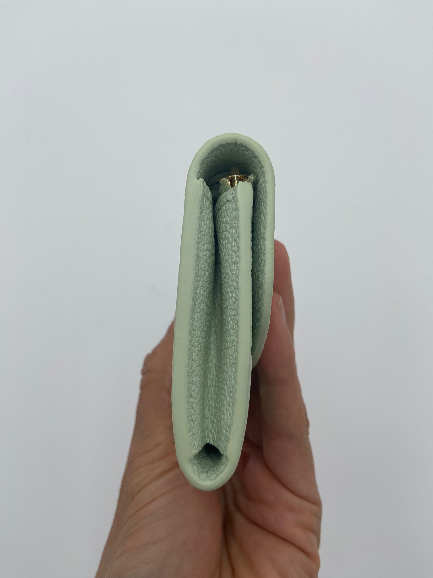 Louis Vuitton Rosalie Coin Purse Empreinte Leather Matcha Green