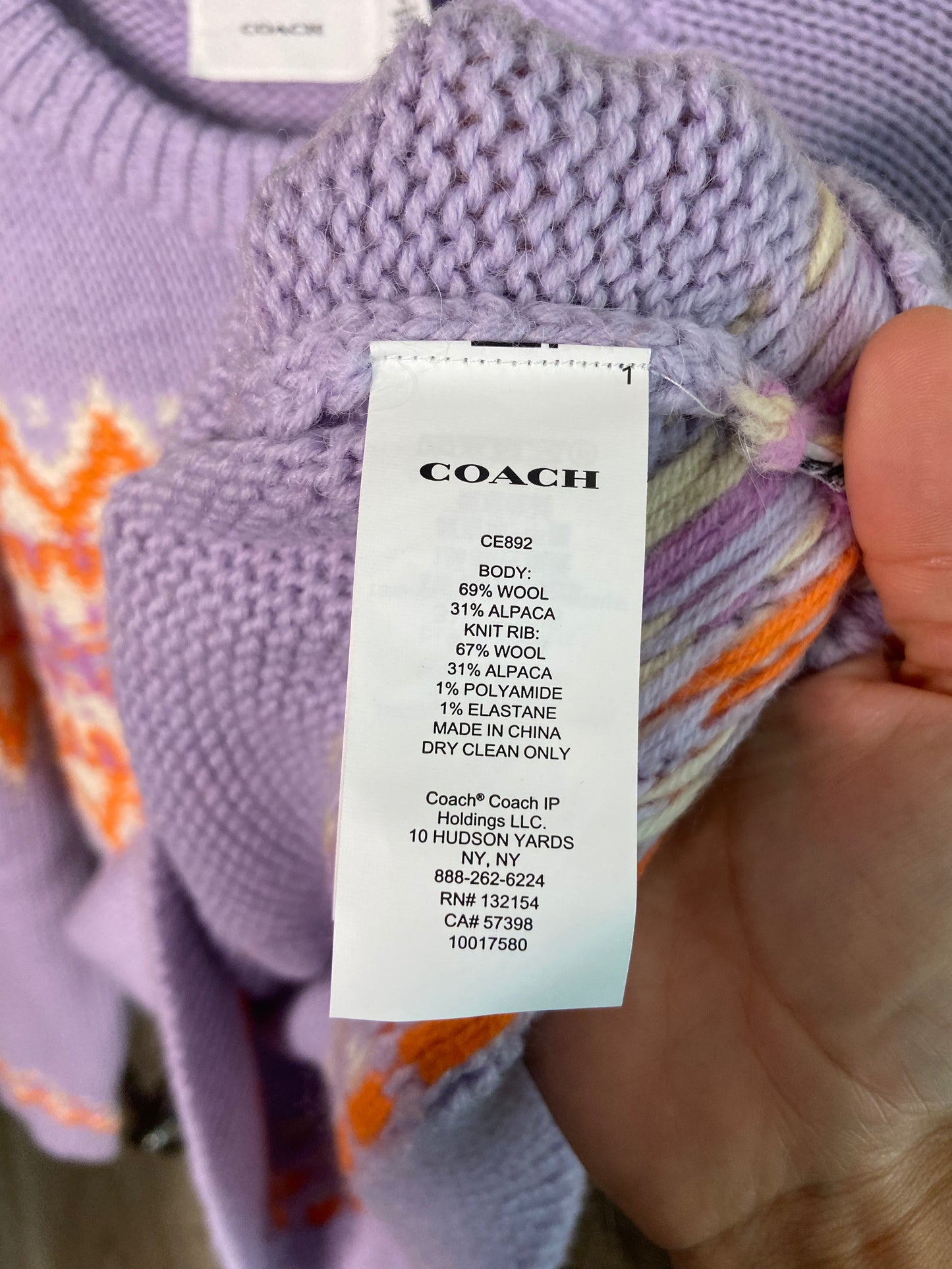 Coach Ski Fair Isle Sweater size XL