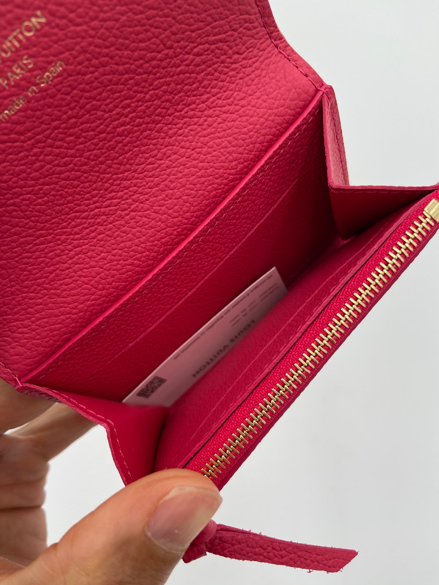 Louis Vuitton Rosalie Coin Purse Empreinte Leather Rose Pondichery