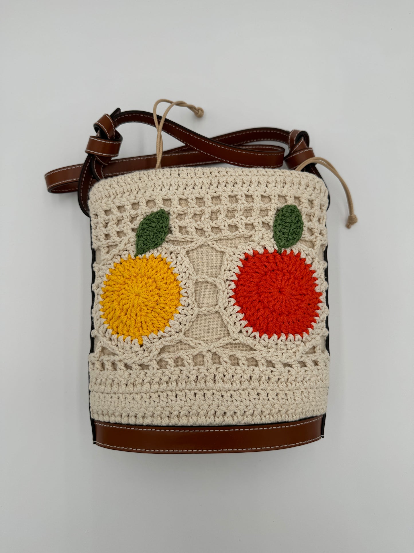 STAUD Fruit Crochet Anita Bucket Bag