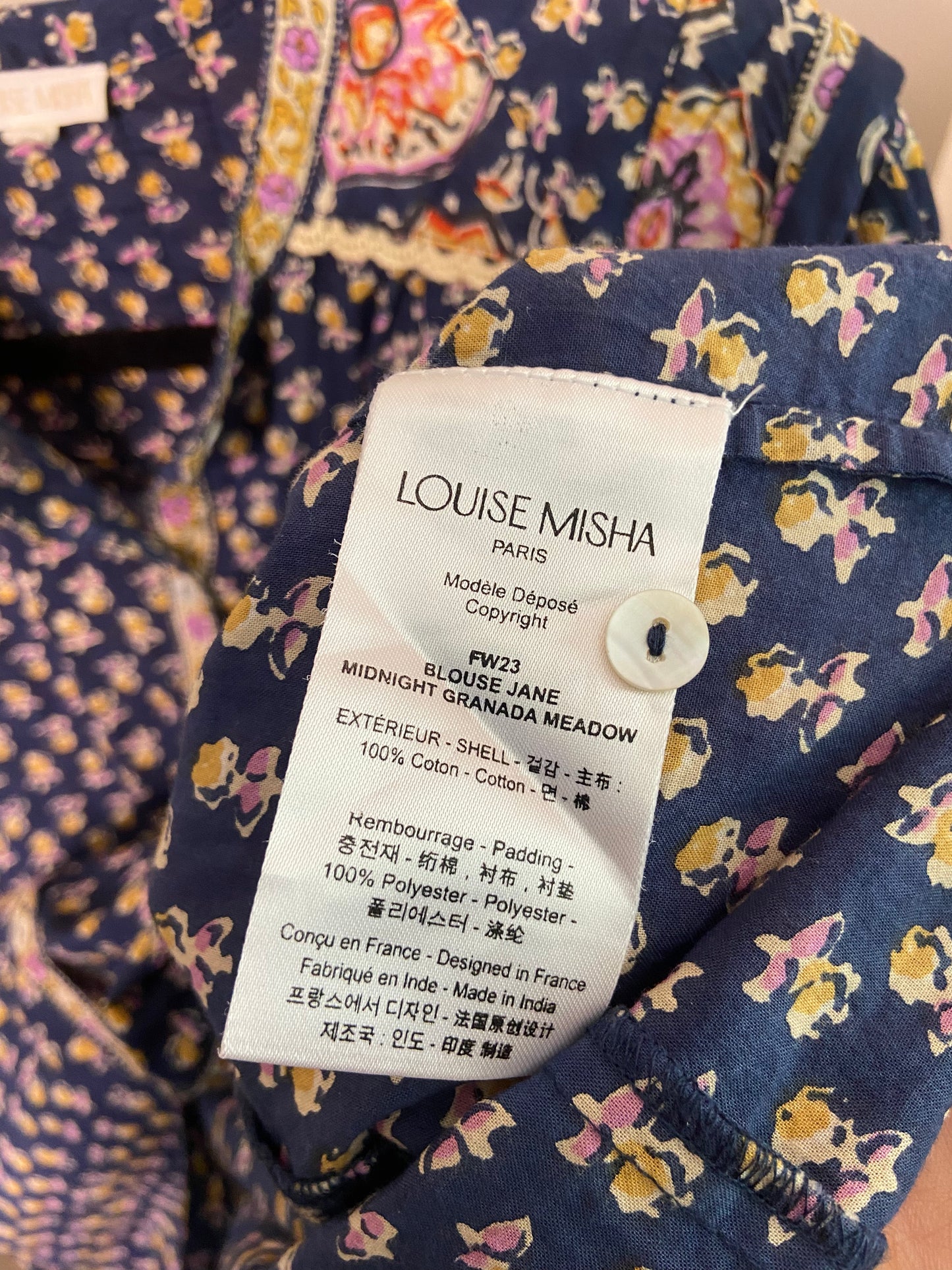 Louise Misha Jane Blouse Mid Granada Meadow size 40 M/L