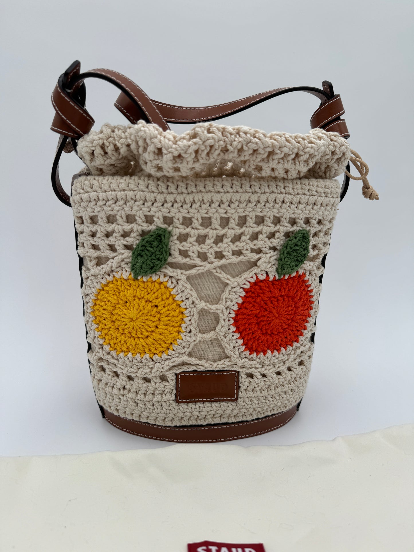 STAUD Fruit Crochet Anita Bucket Bag