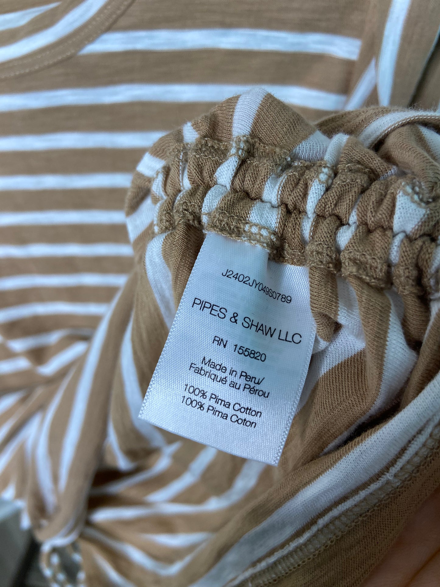 Veronica Beard Vince Striped Muscle Tee Top size XS