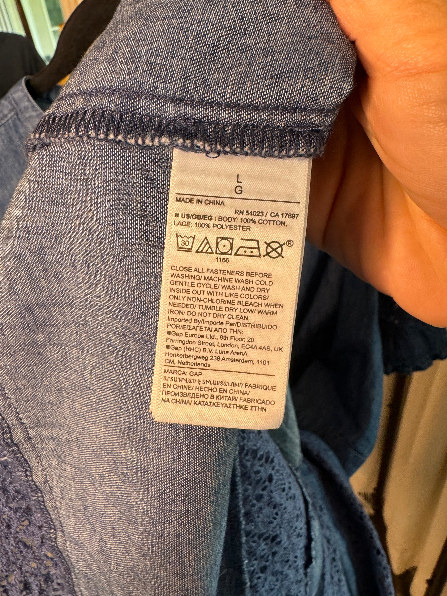GAP x Loveshackfancy Denim Midi Dress size L