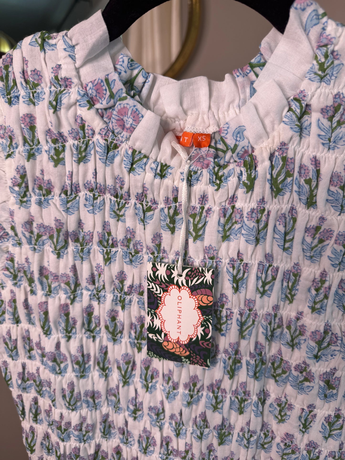 Oliphant Smocked Maxi Dress size XS