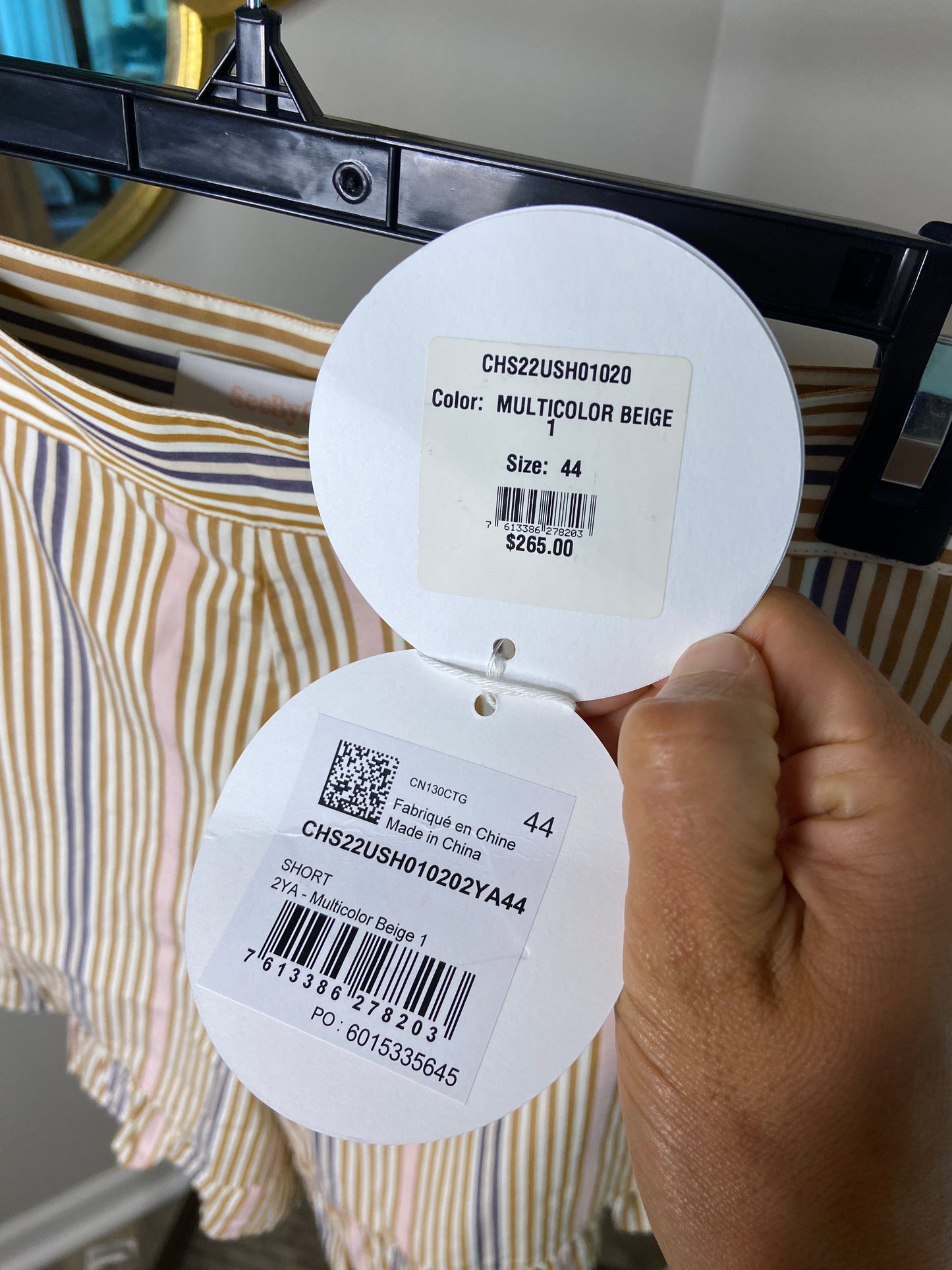 See By Chloe Multicolor Striped Short size US 2