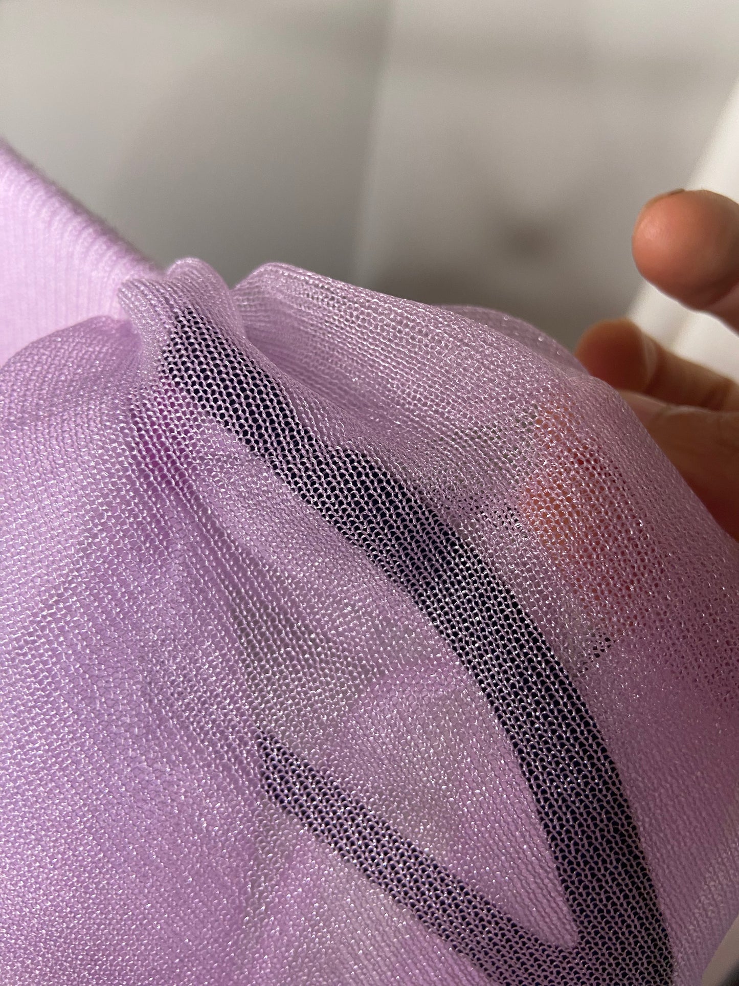 Tuckernuck Lilac Knit Betsy Blouse Sheer Balloon Sleeve Top size M