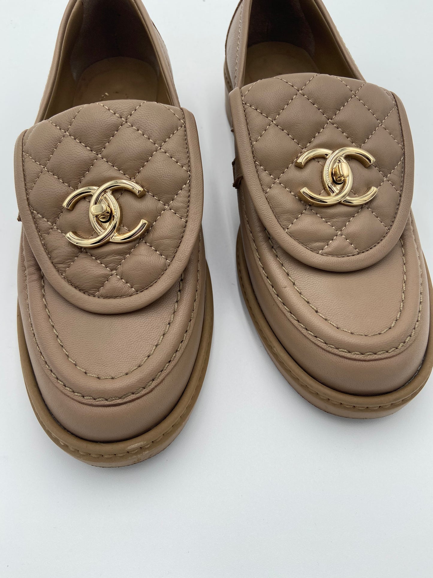 Chanel Quilted Loafers size 37