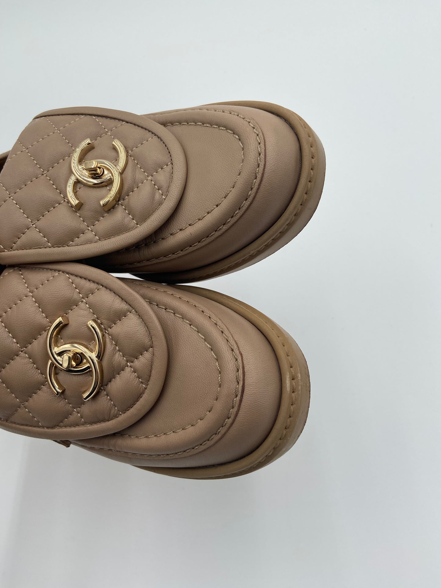 Chanel Quilted Loafers size 37