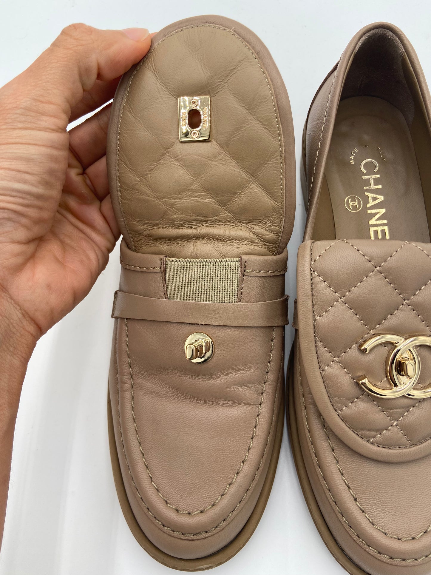 Chanel Quilted Loafers size 37