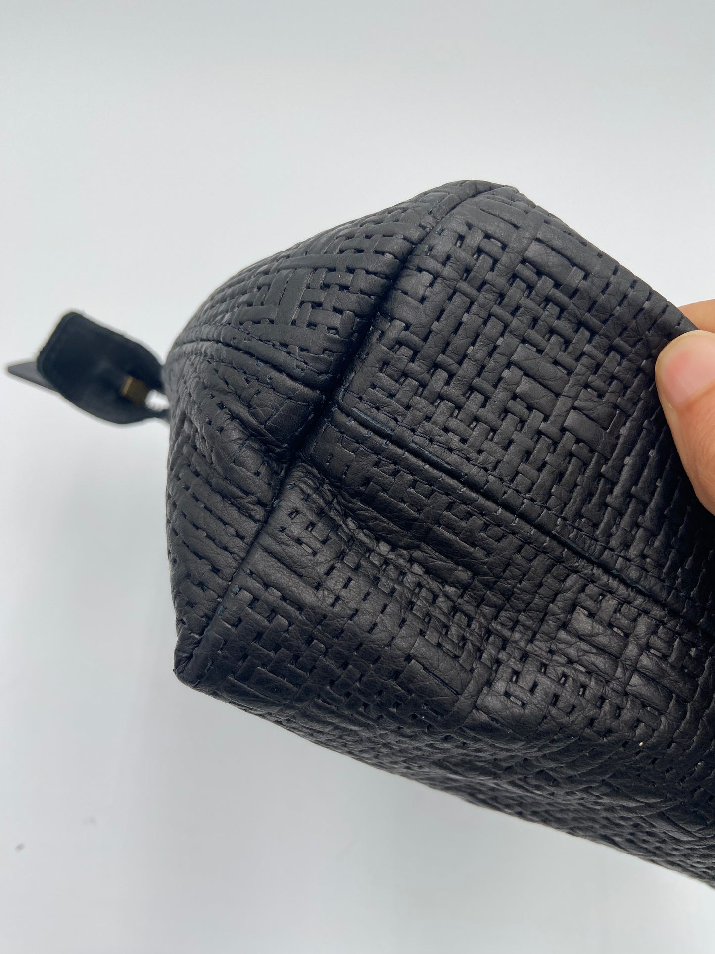 Parker Thatch Small Charlie Leather Black Basketweave